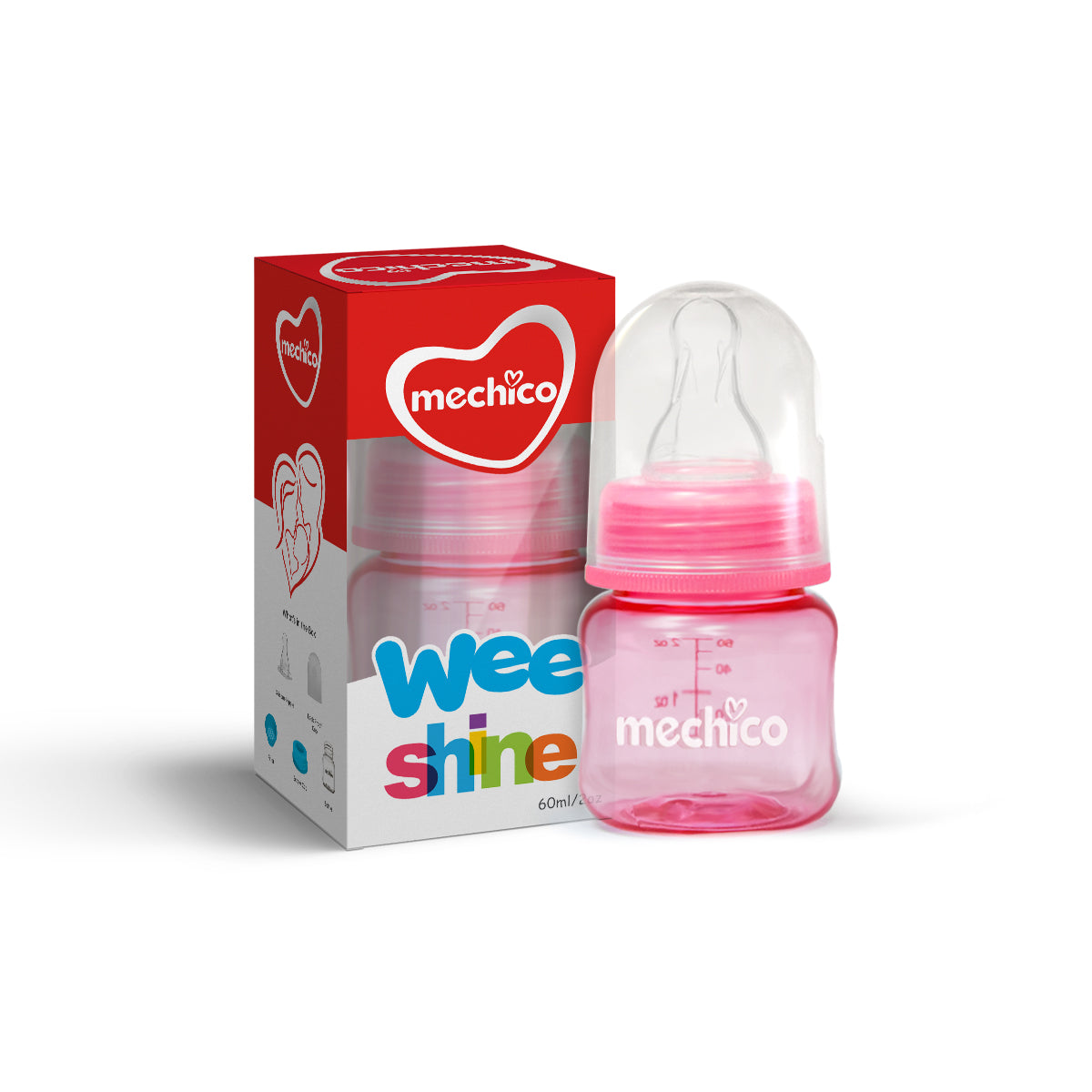 Mechico Wee Small Feeder Bottle 60 ml 6 Pcs