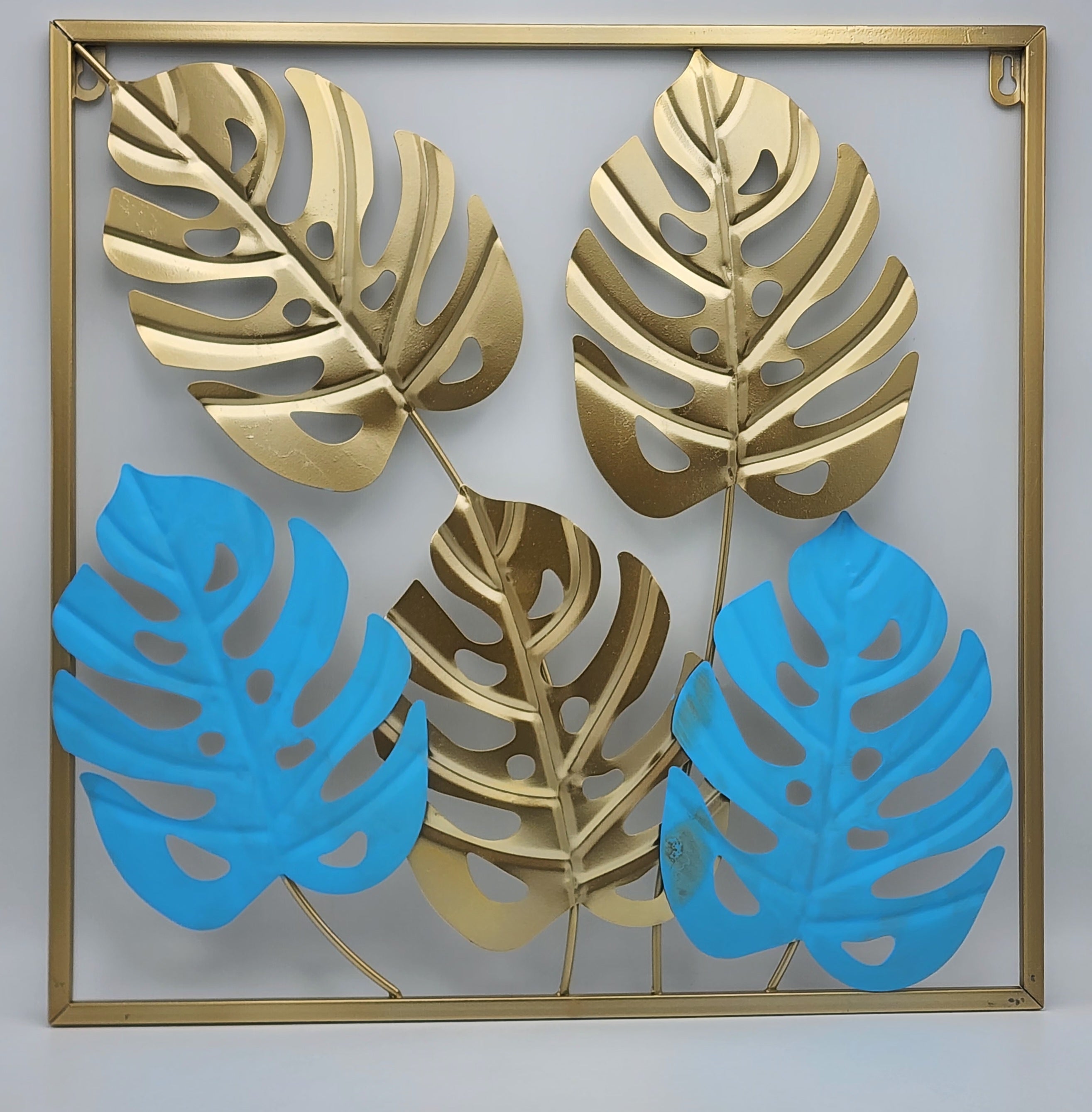 Metallic Wall Art Leaf Design GT-3