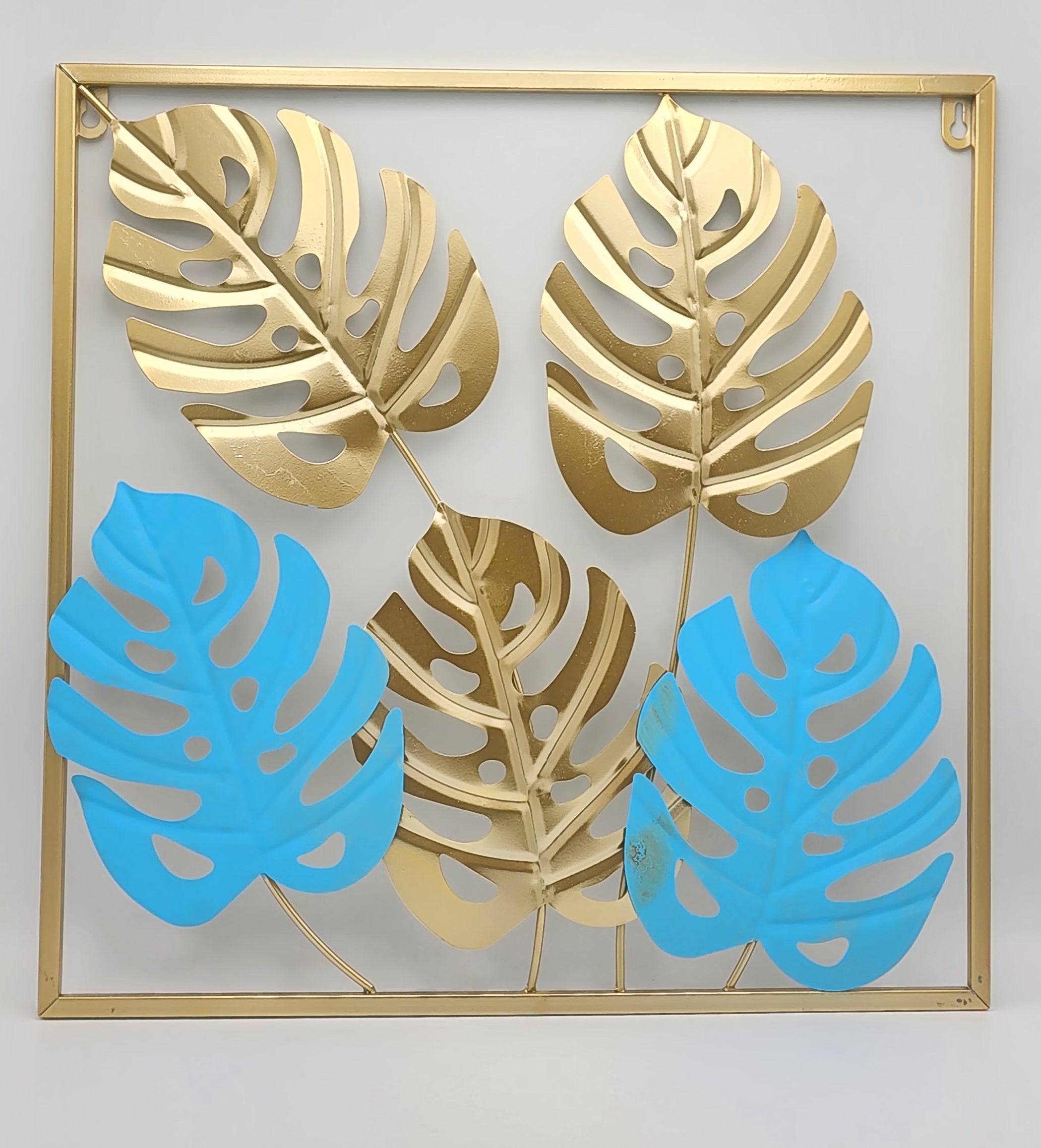 Metallic Wall Art Leaf Design GT-3