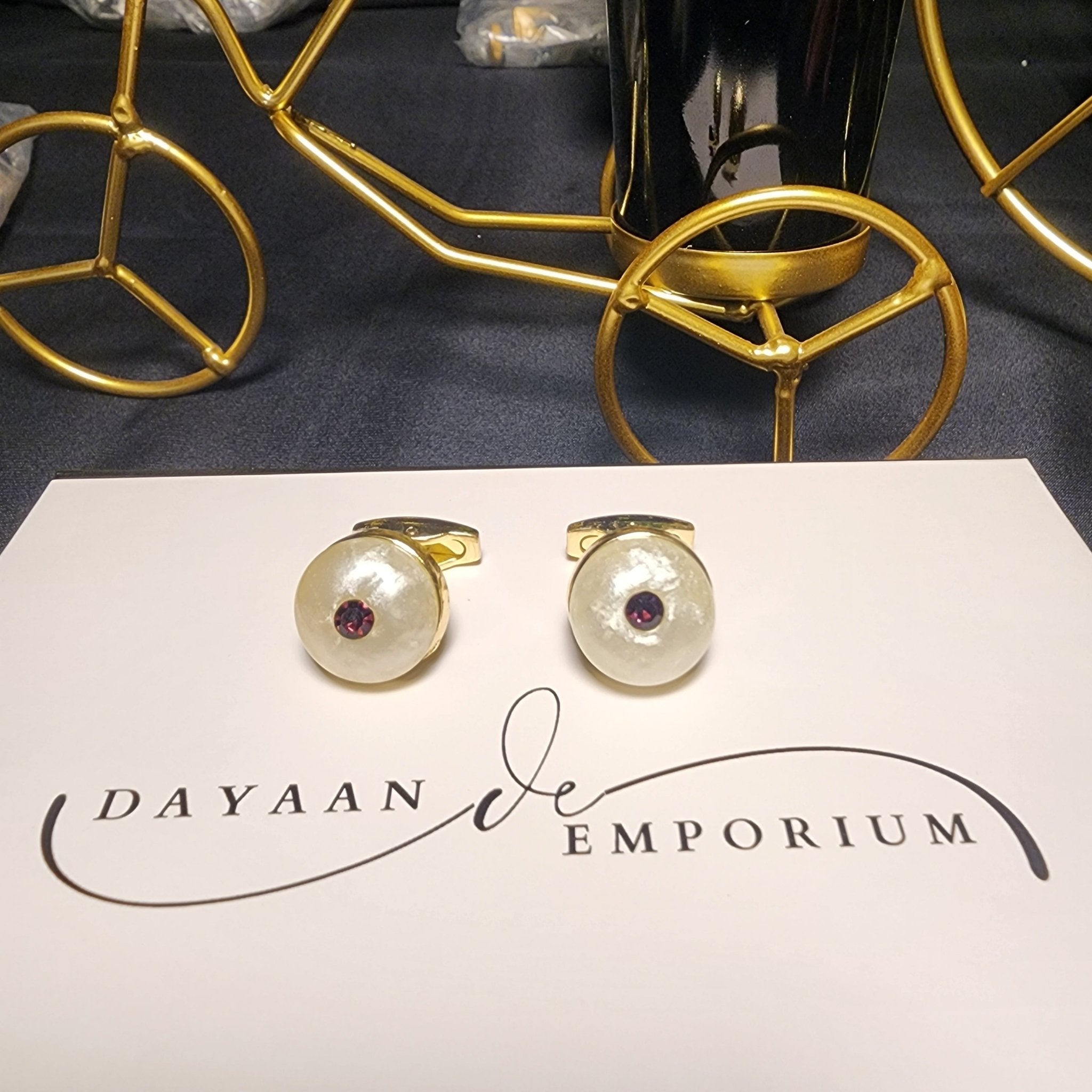 Premium Quality Cufflinks for Men C - 48 - Dayaan Emporium