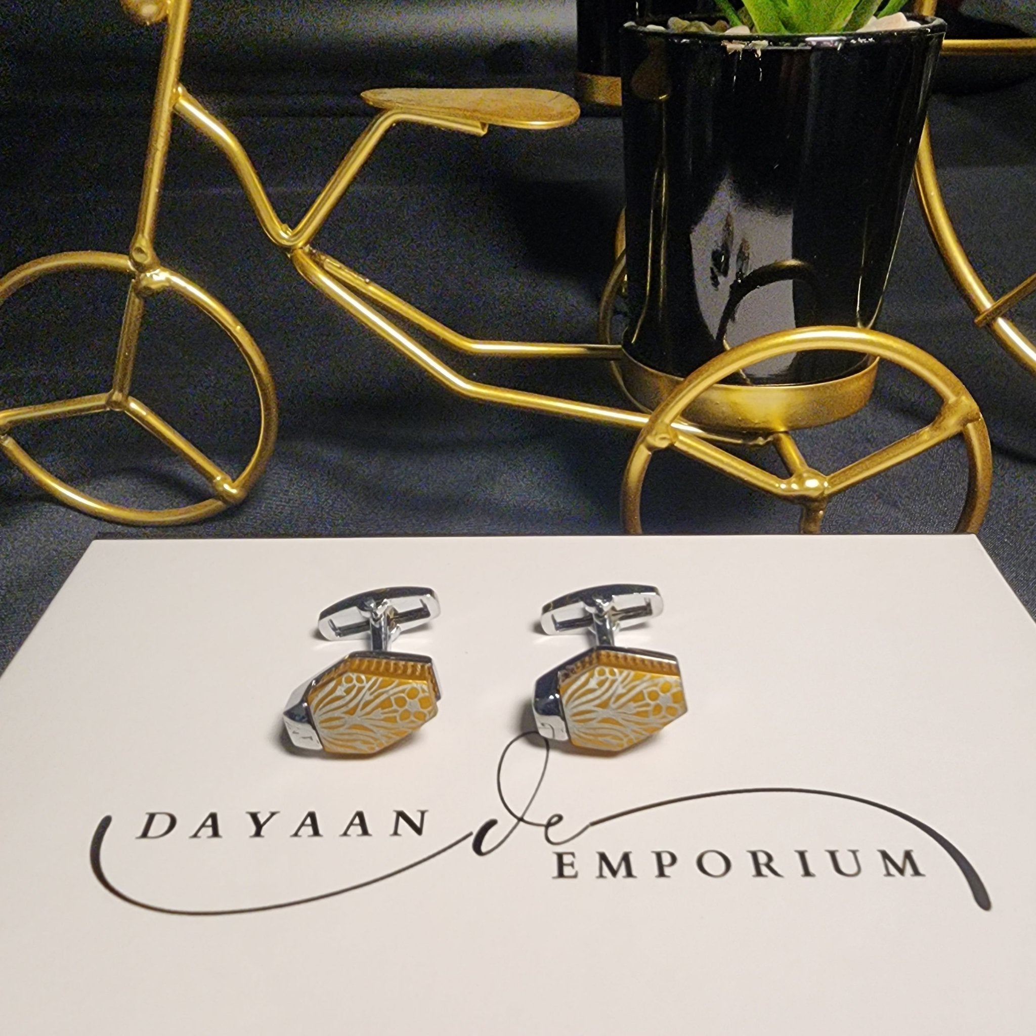 Premium Quality Cufflinks for Men C - 40 - Dayaan Emporium