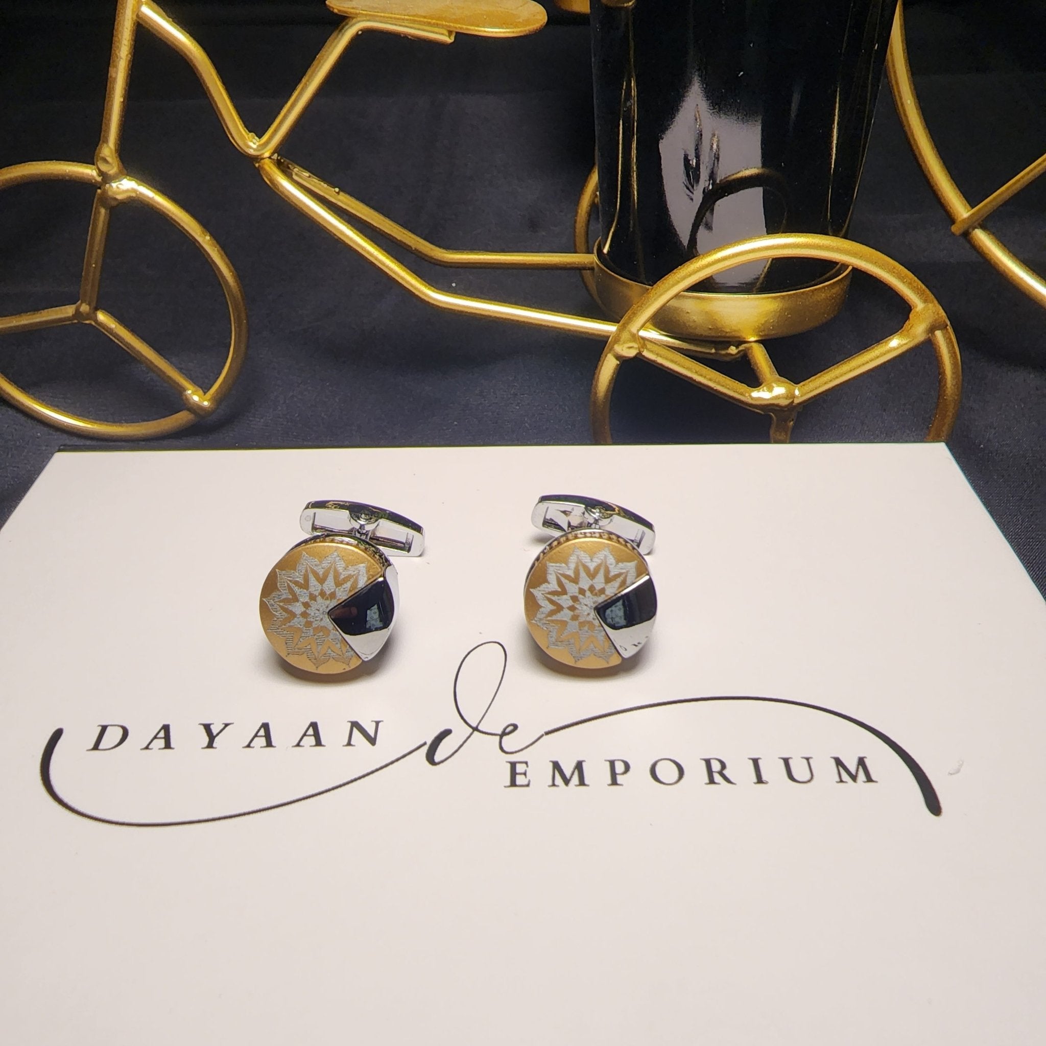 Premium Quality Cufflinks for Men C - 37 - Dayaan Emporium