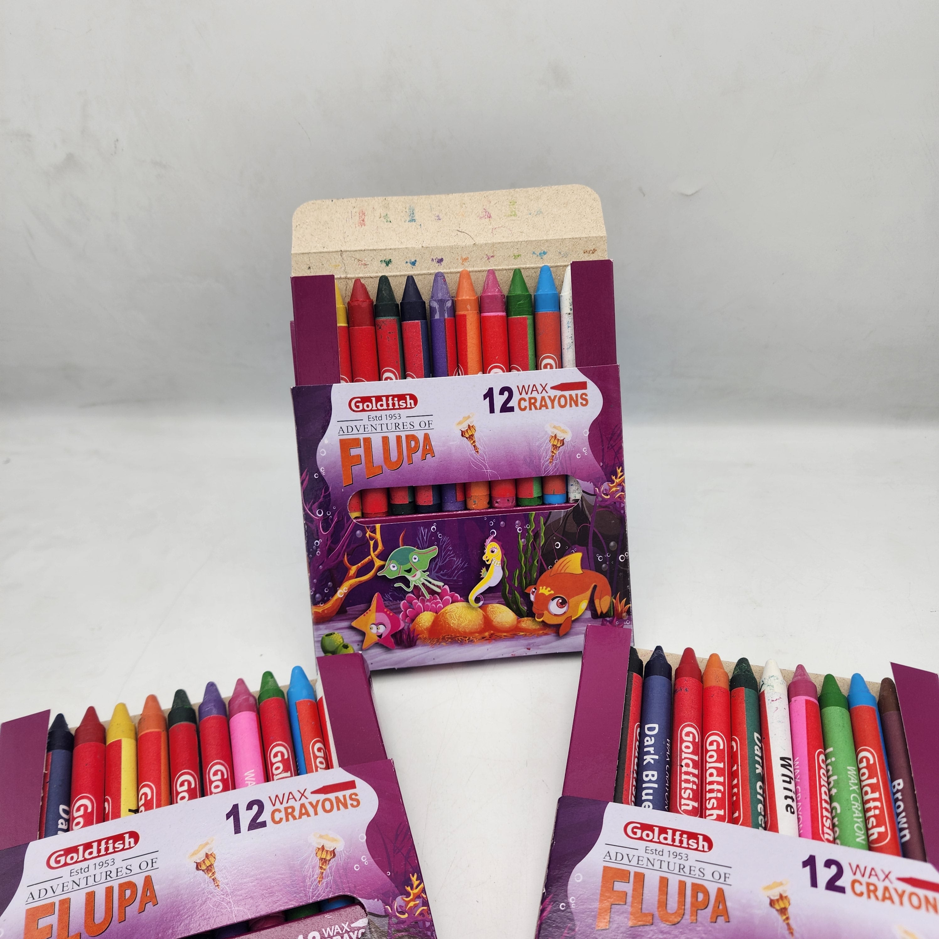 Goldfish Flupa Plastic Crayons (12 Color)