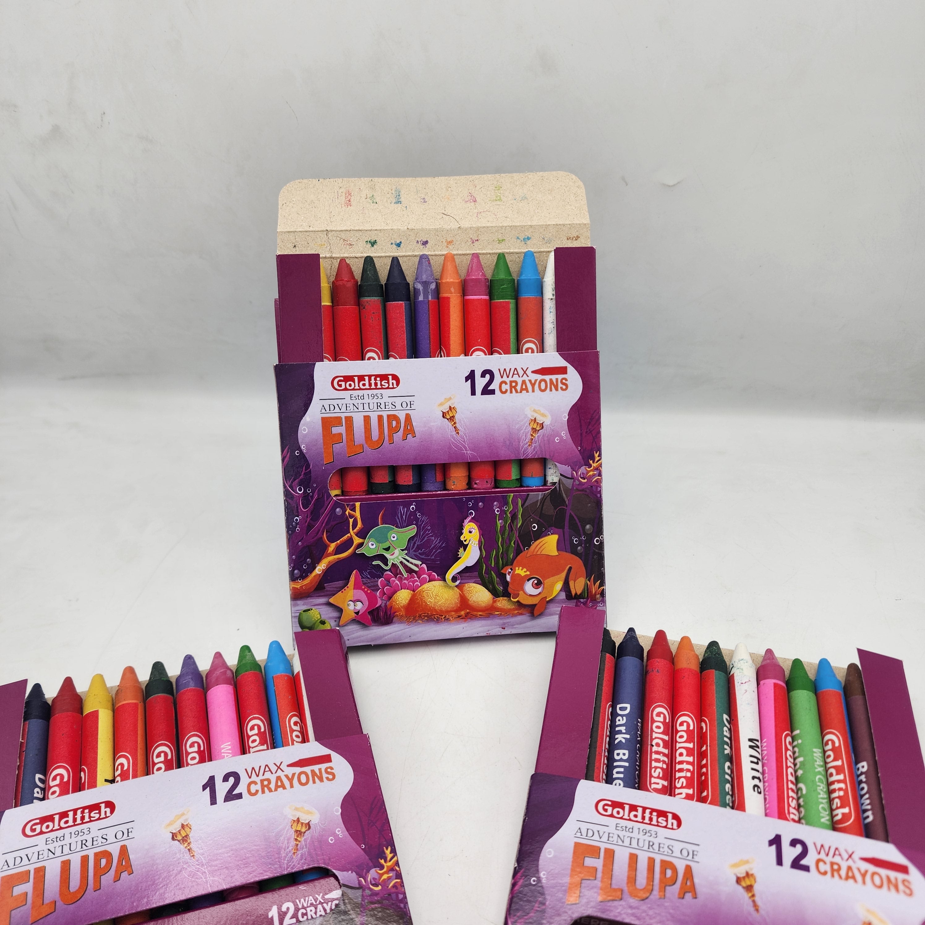 Goldfish Flupa Plastic Crayons (12 Color)