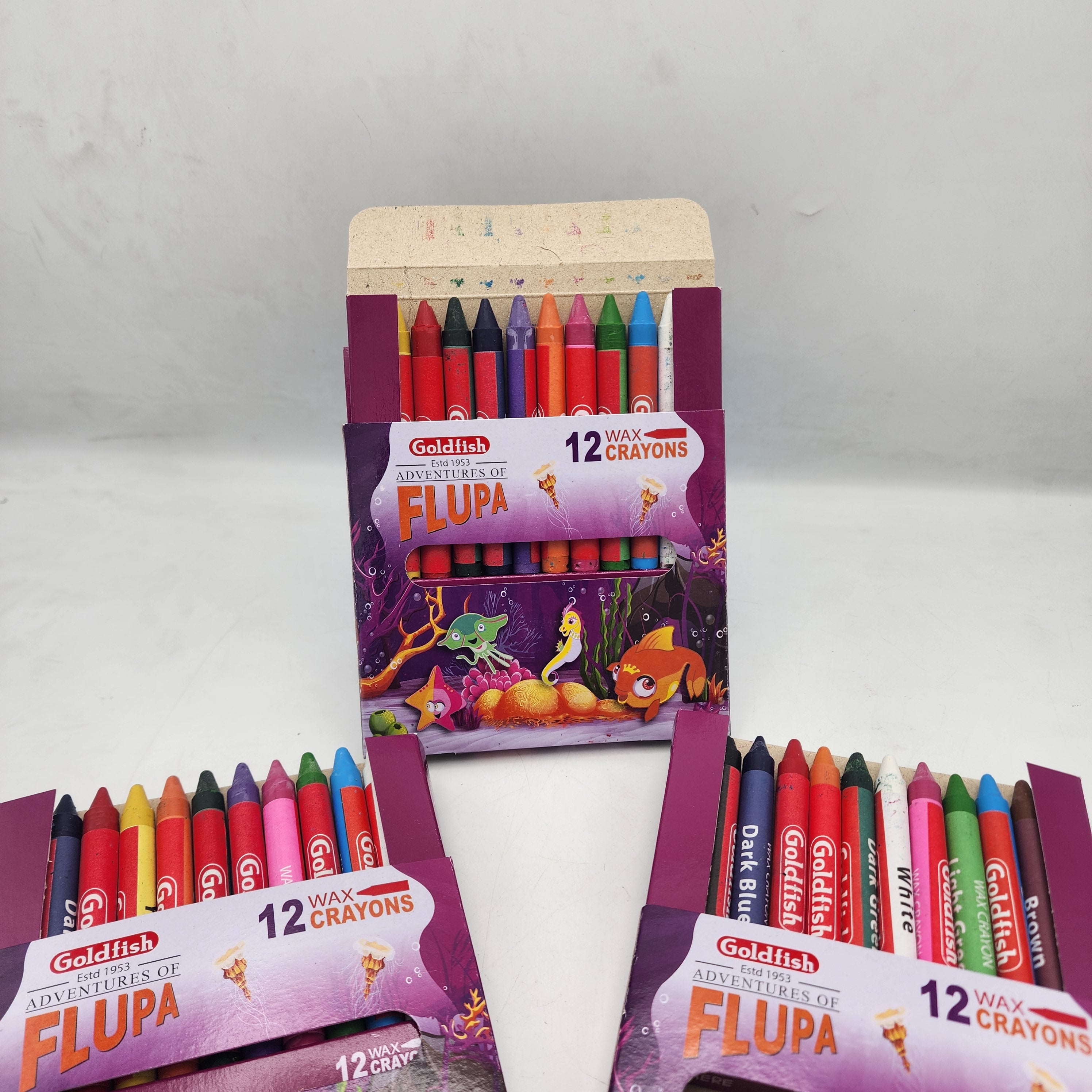 Goldfish Flupa Plastic Crayons (12 Color)