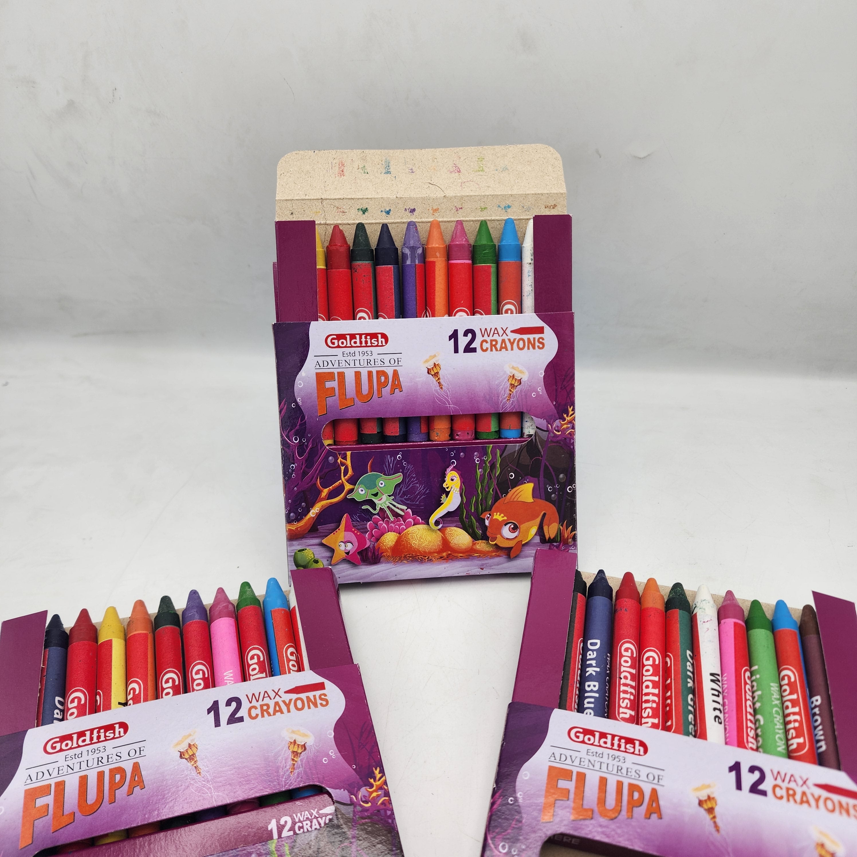 Goldfish Flupa Plastic Crayons (12 Color)