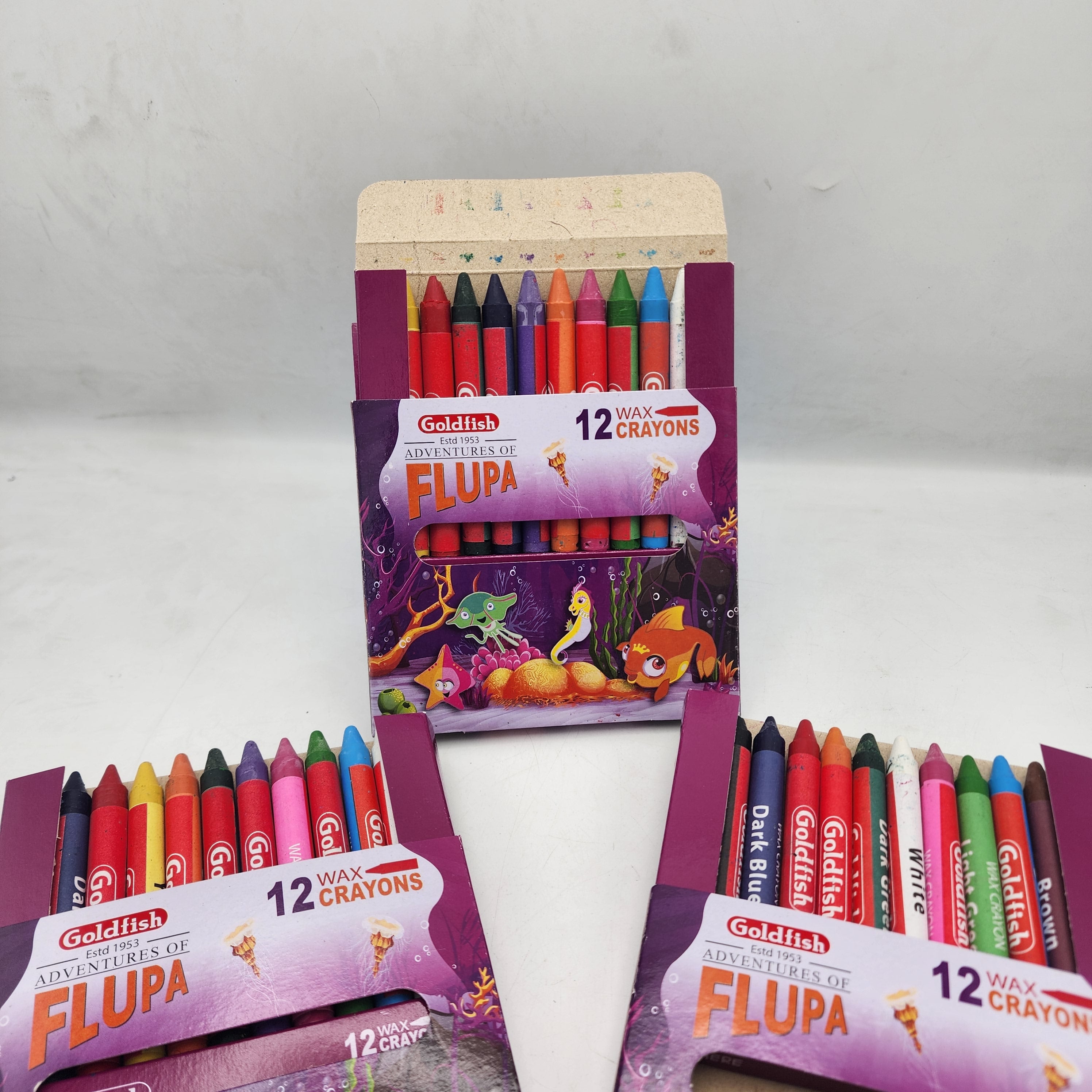 Goldfish Flupa Plastic Crayons (12 Color)