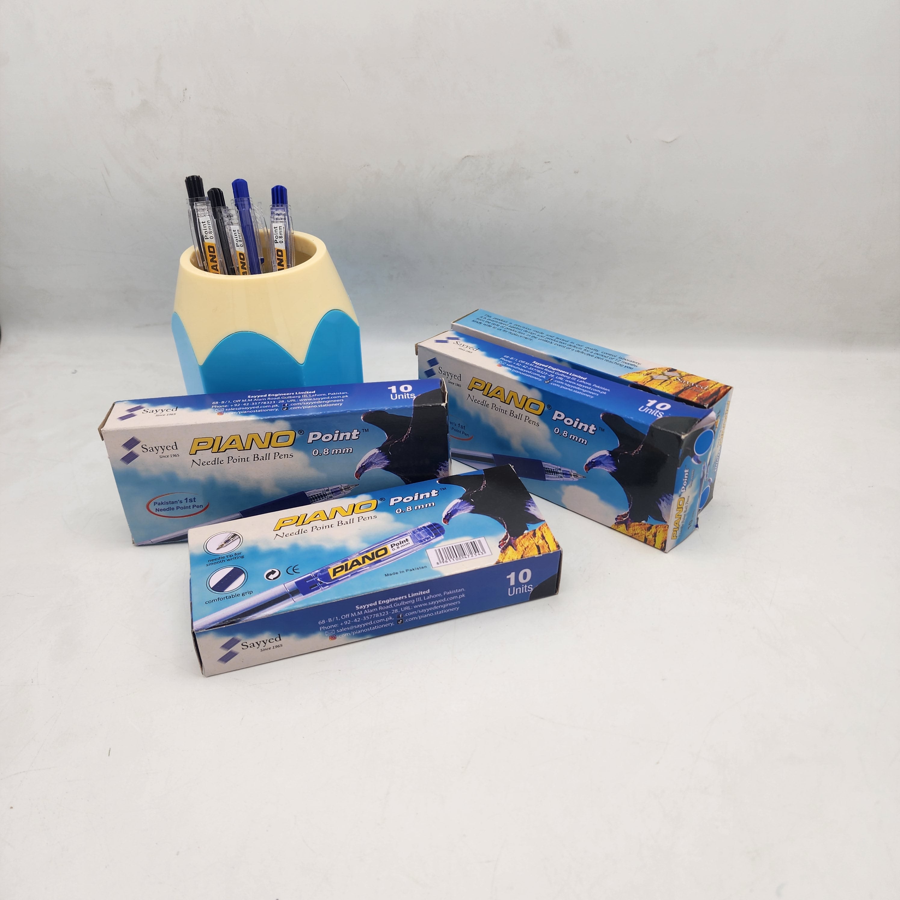 PIANO Needle Point Ball Pens 0.8mm 10 Pc