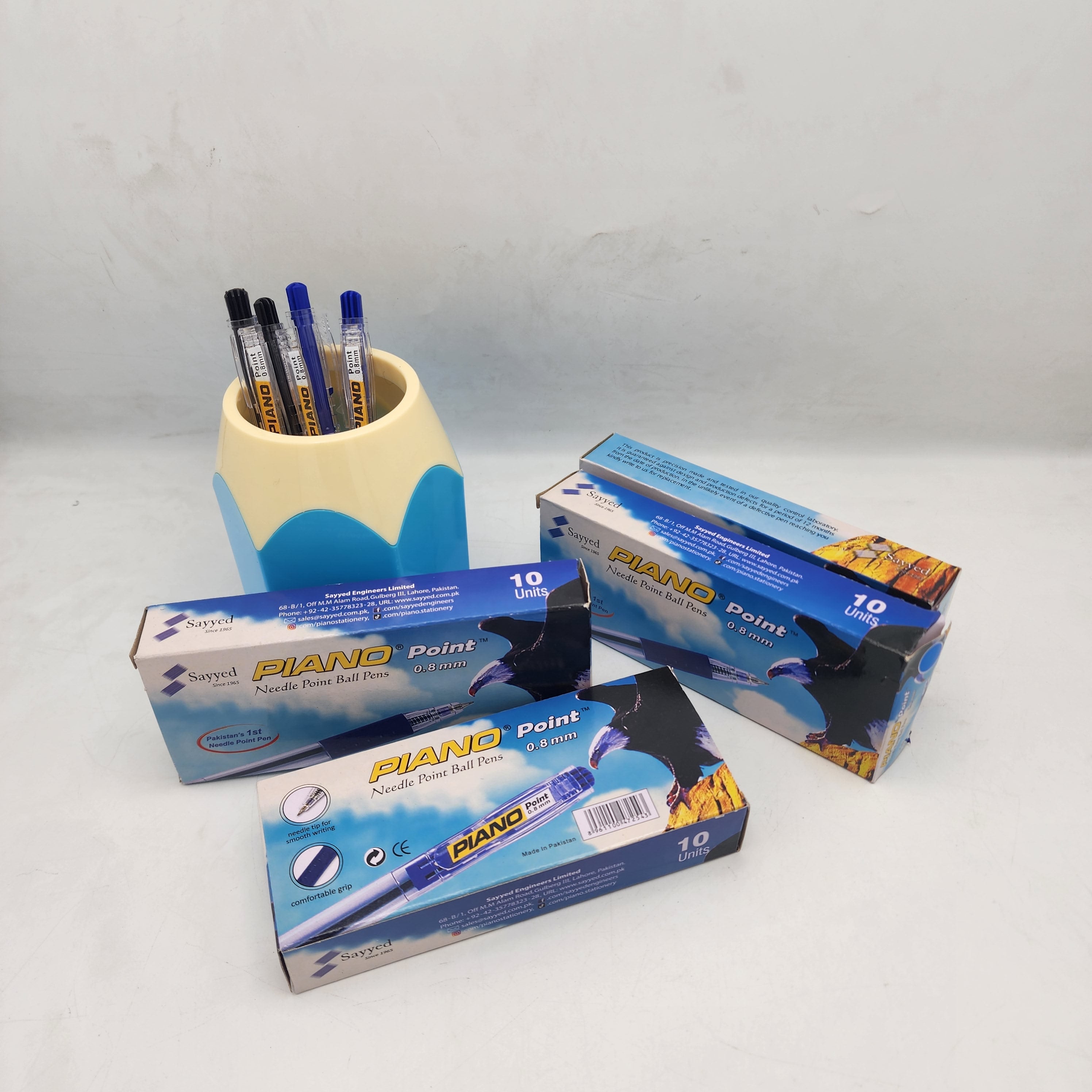 PIANO Needle Point Ball Pens 0.8mm 10 Pc