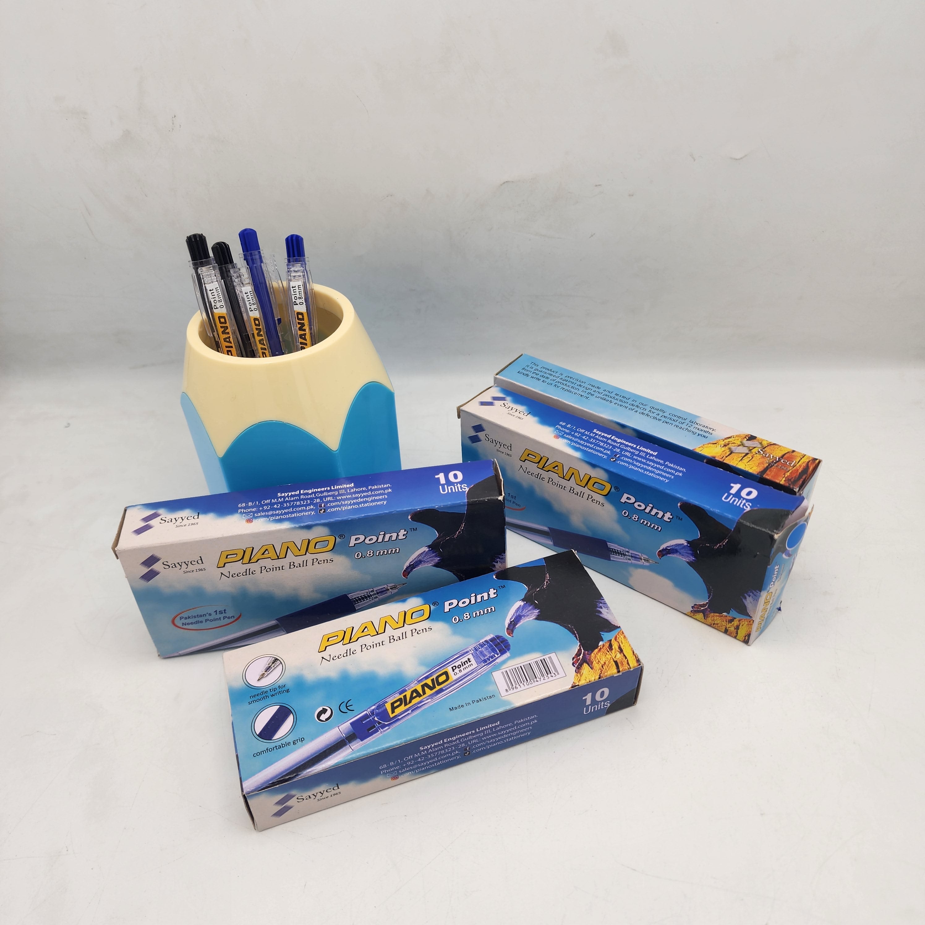 PIANO Needle Point Ball Pens 0.8mm 10 Pc