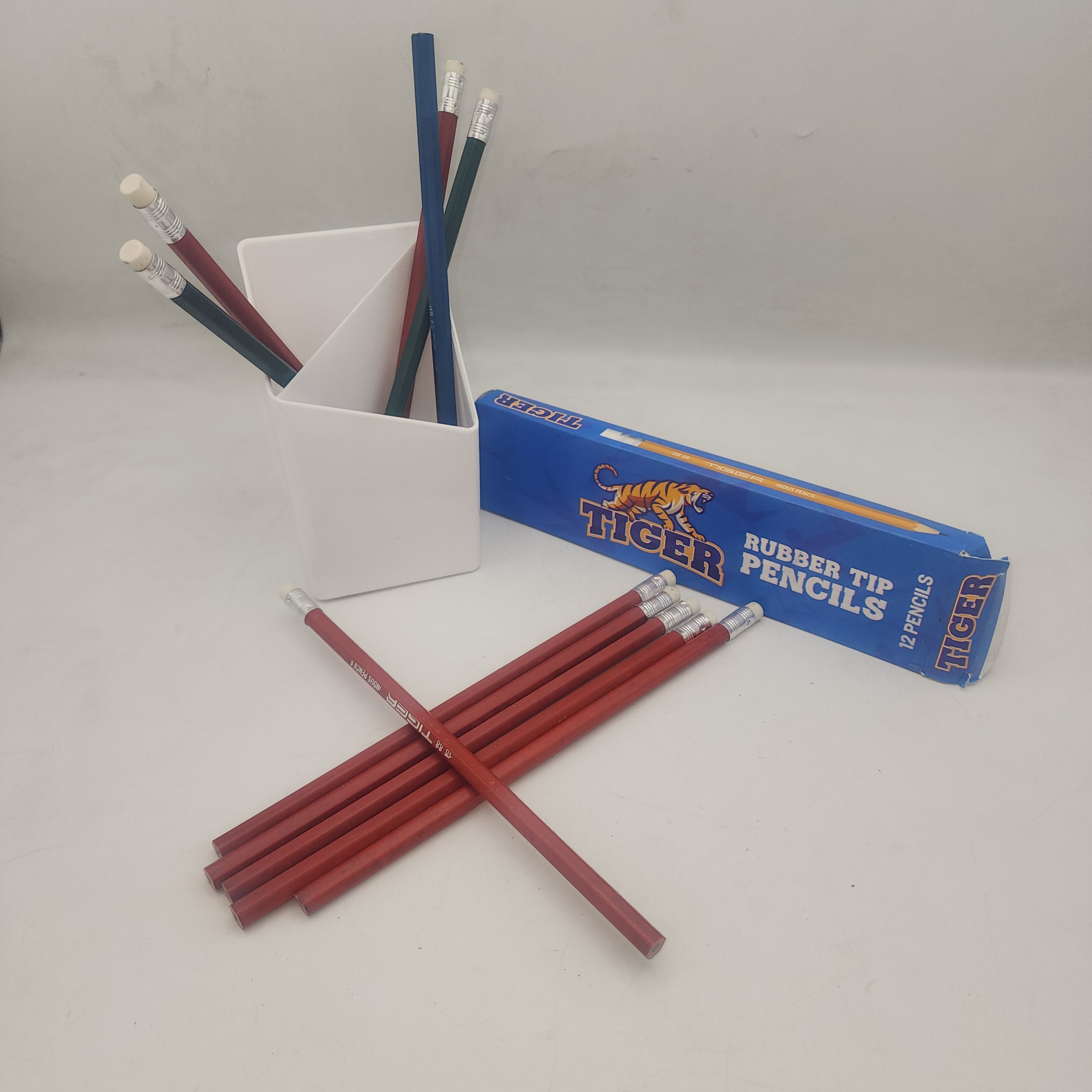 TIGER RUBBER Tip Pencils 12 pcs