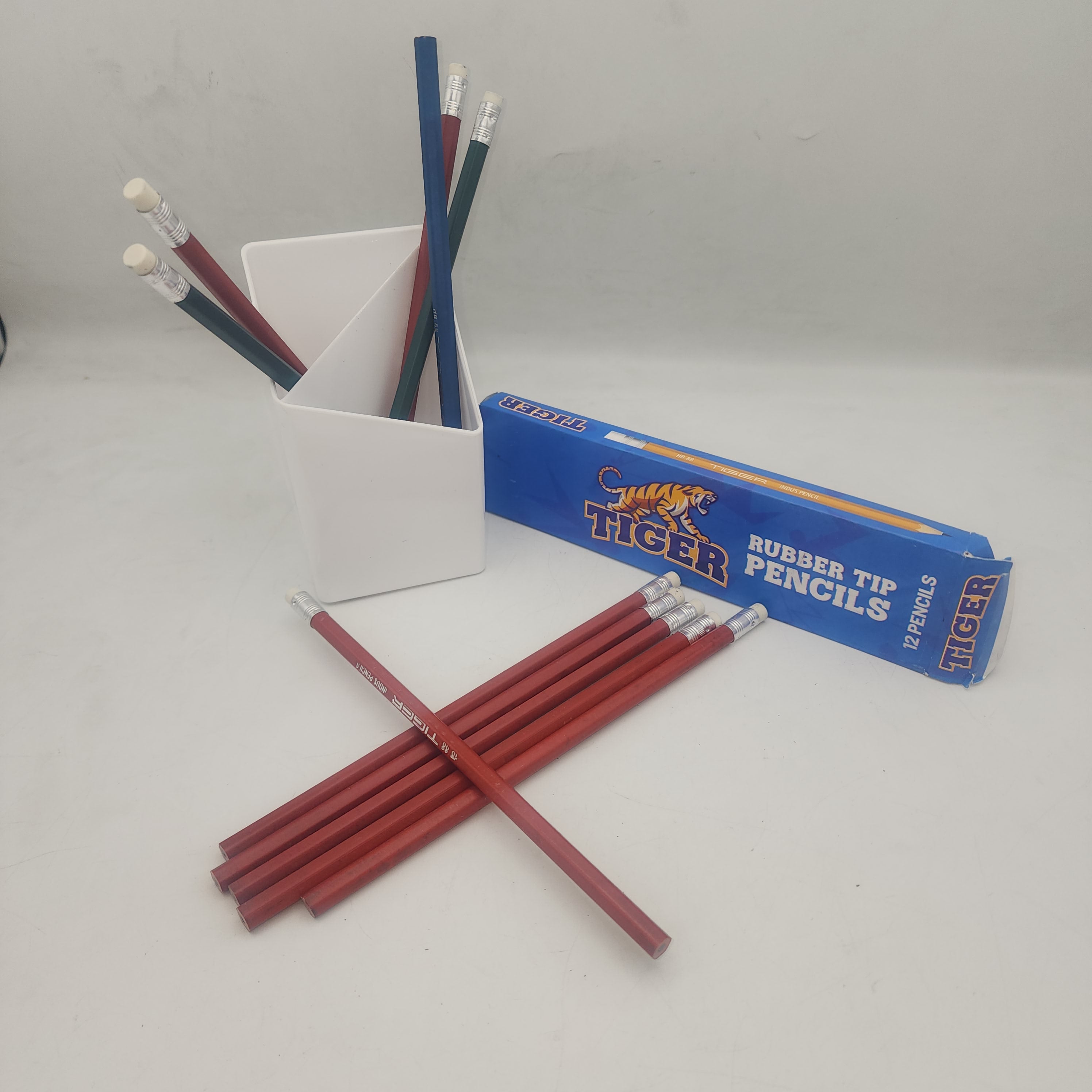TIGER RUBBER Tip Pencils 12 pcs
