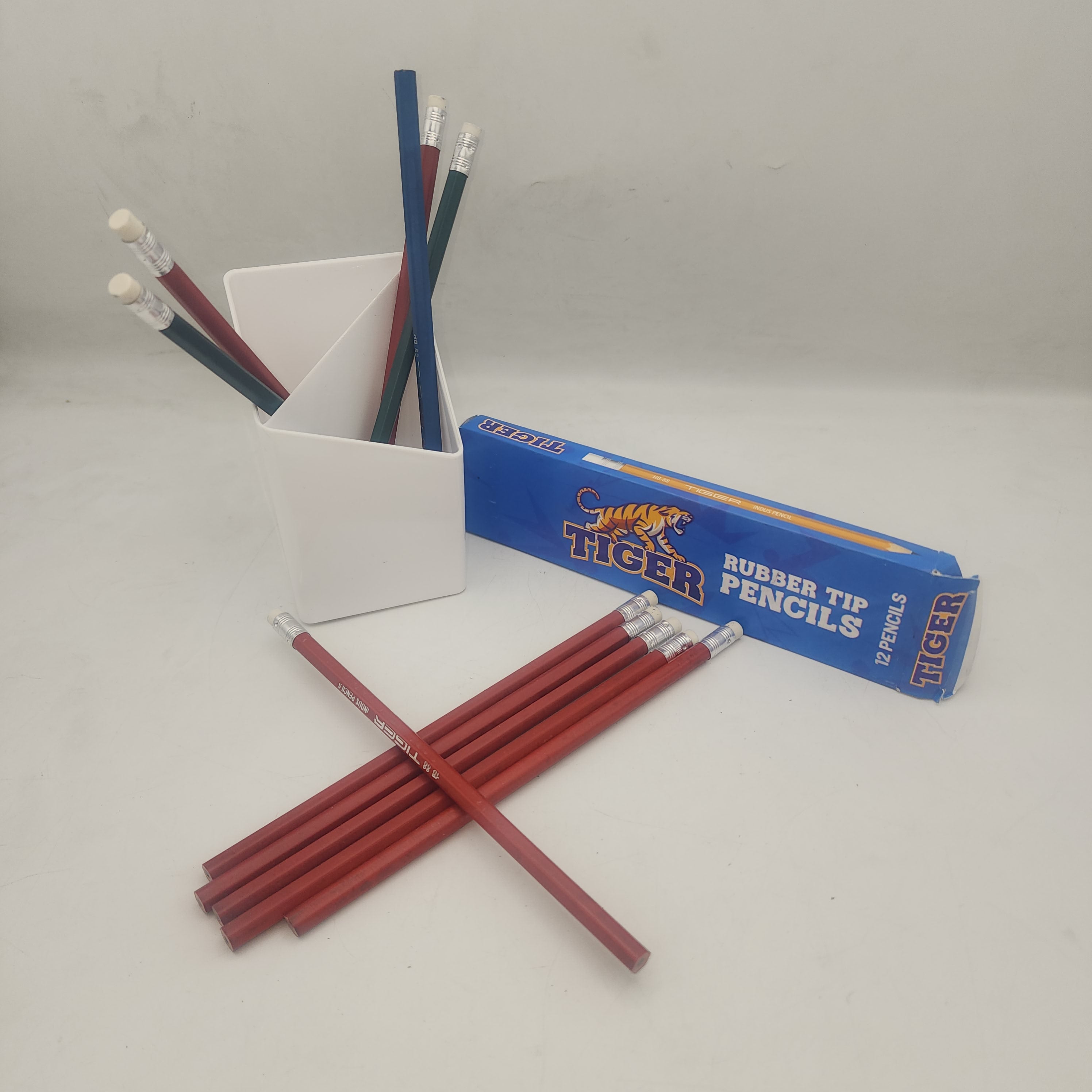 TIGER RUBBER Tip Pencils 12 pcs