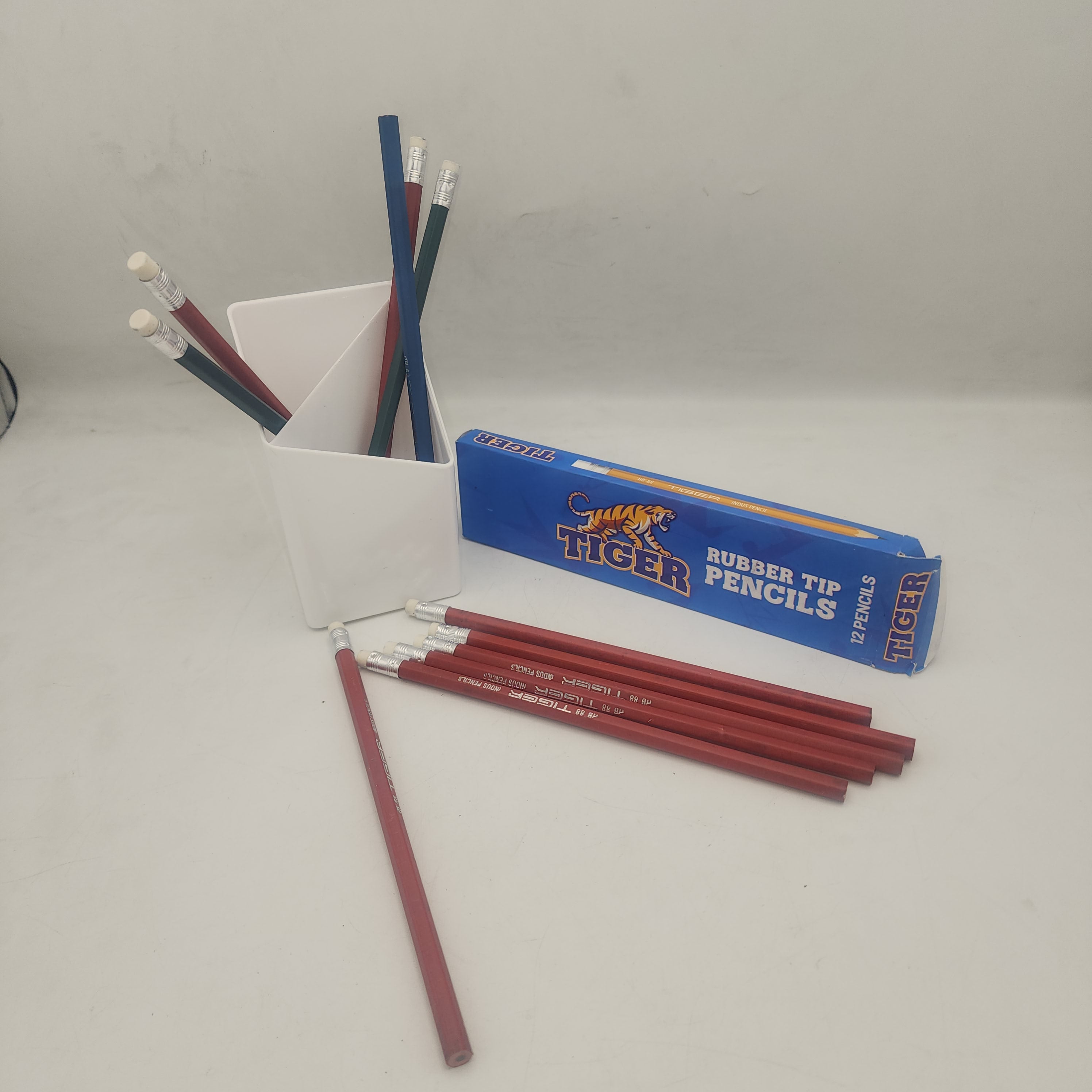 TIGER RUBBER Tip Pencils 12 pcs