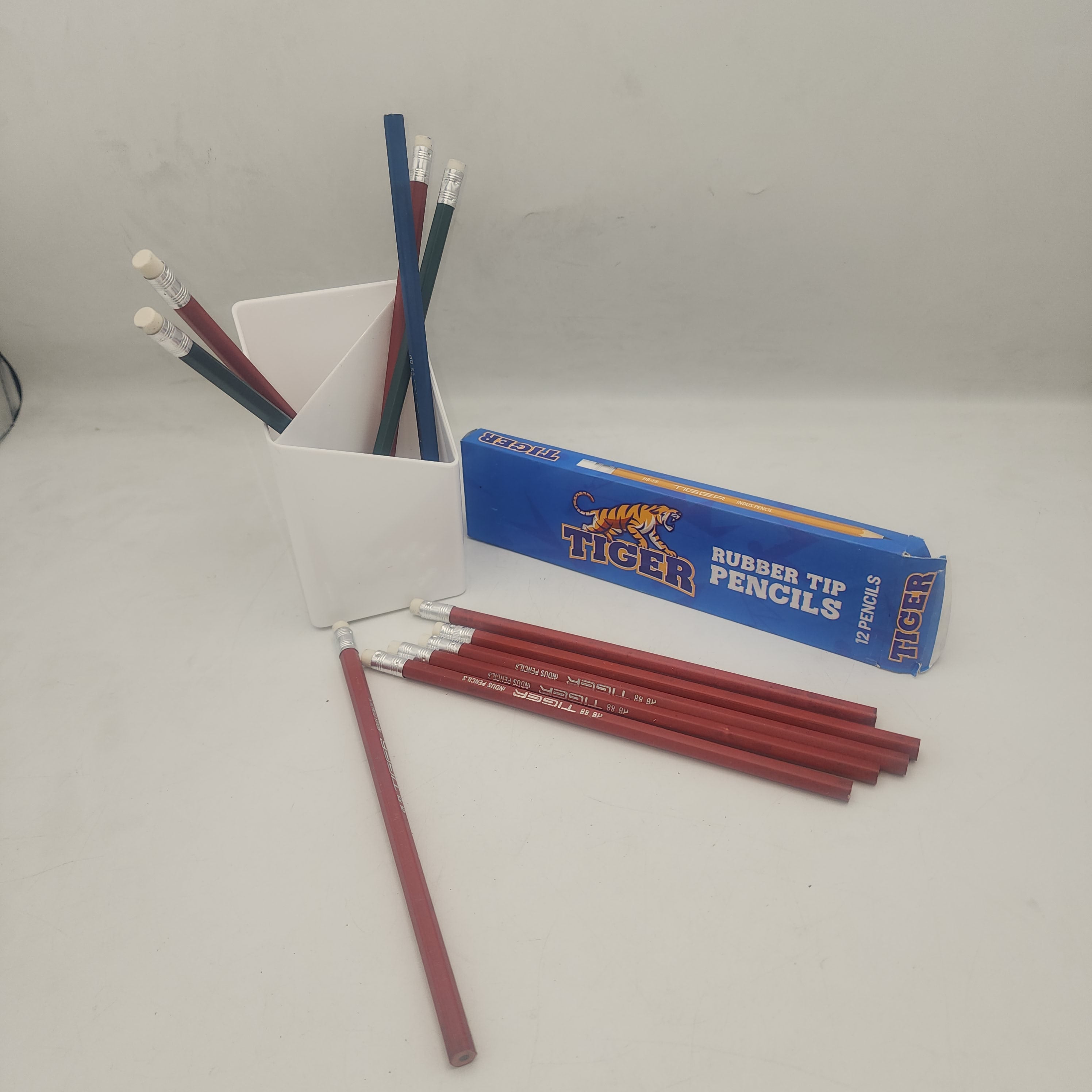 TIGER RUBBER Tip Pencils 12 pcs