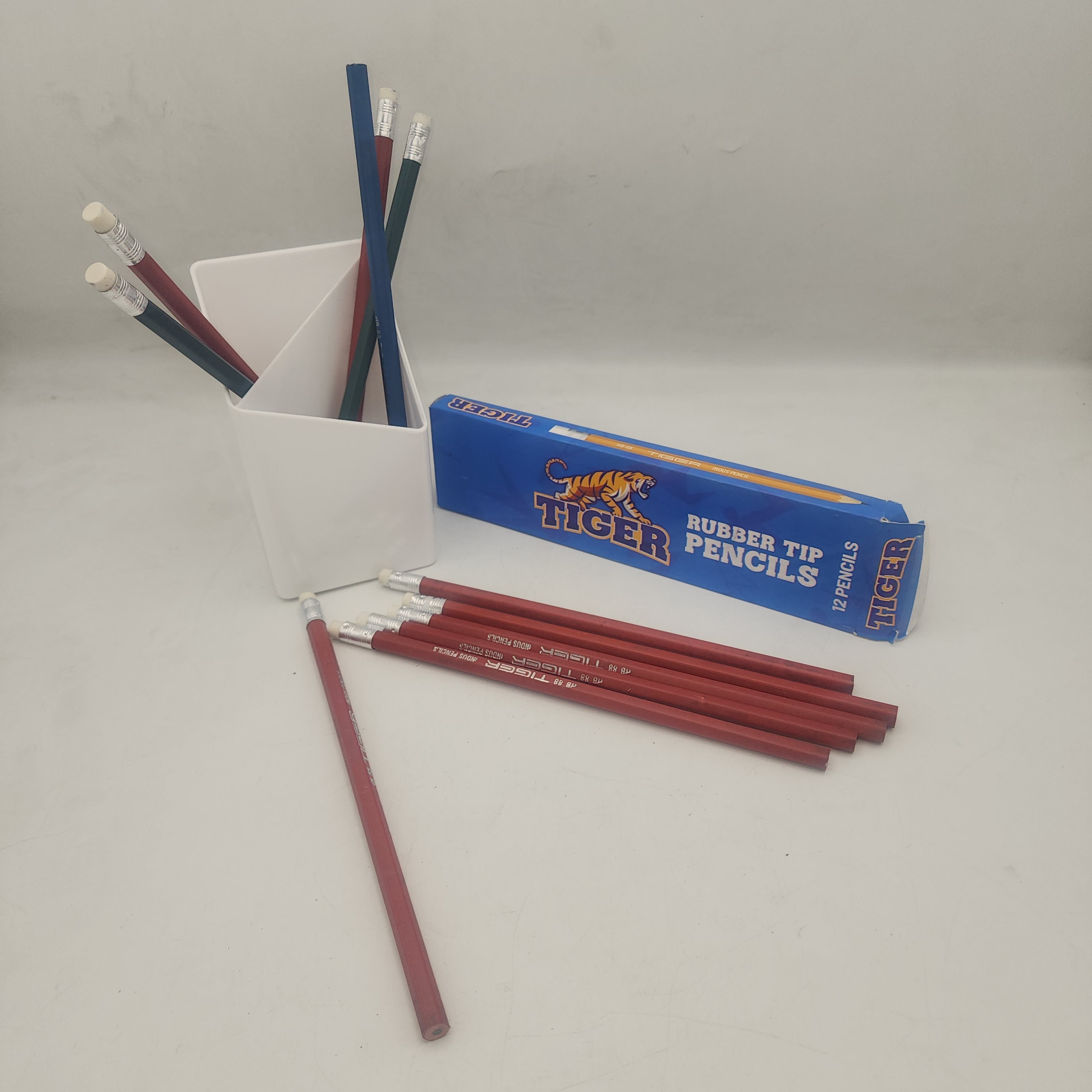 TIGER RUBBER Tip Pencils 12 pcs