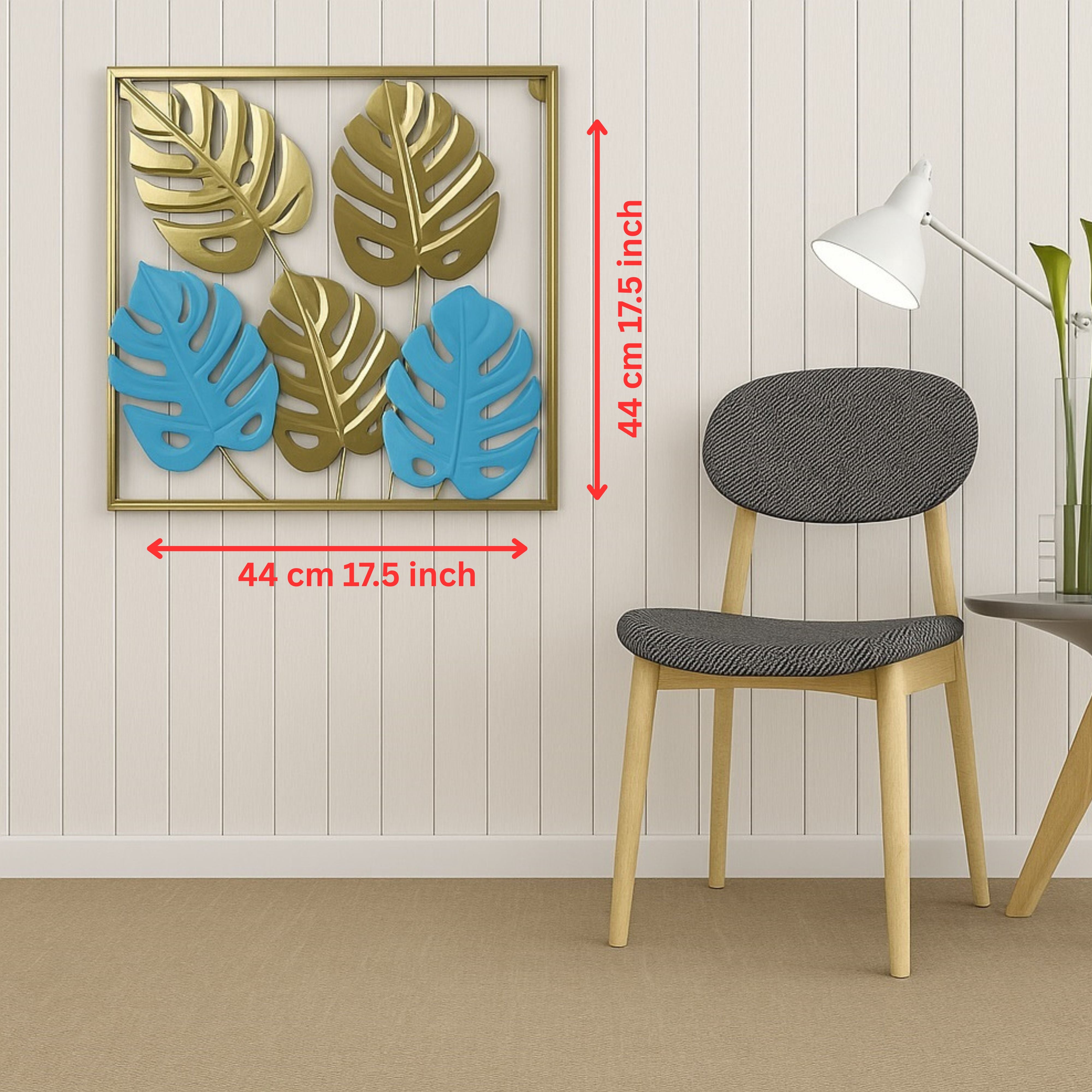 Metallic Wall Art Leaf Design GT-3