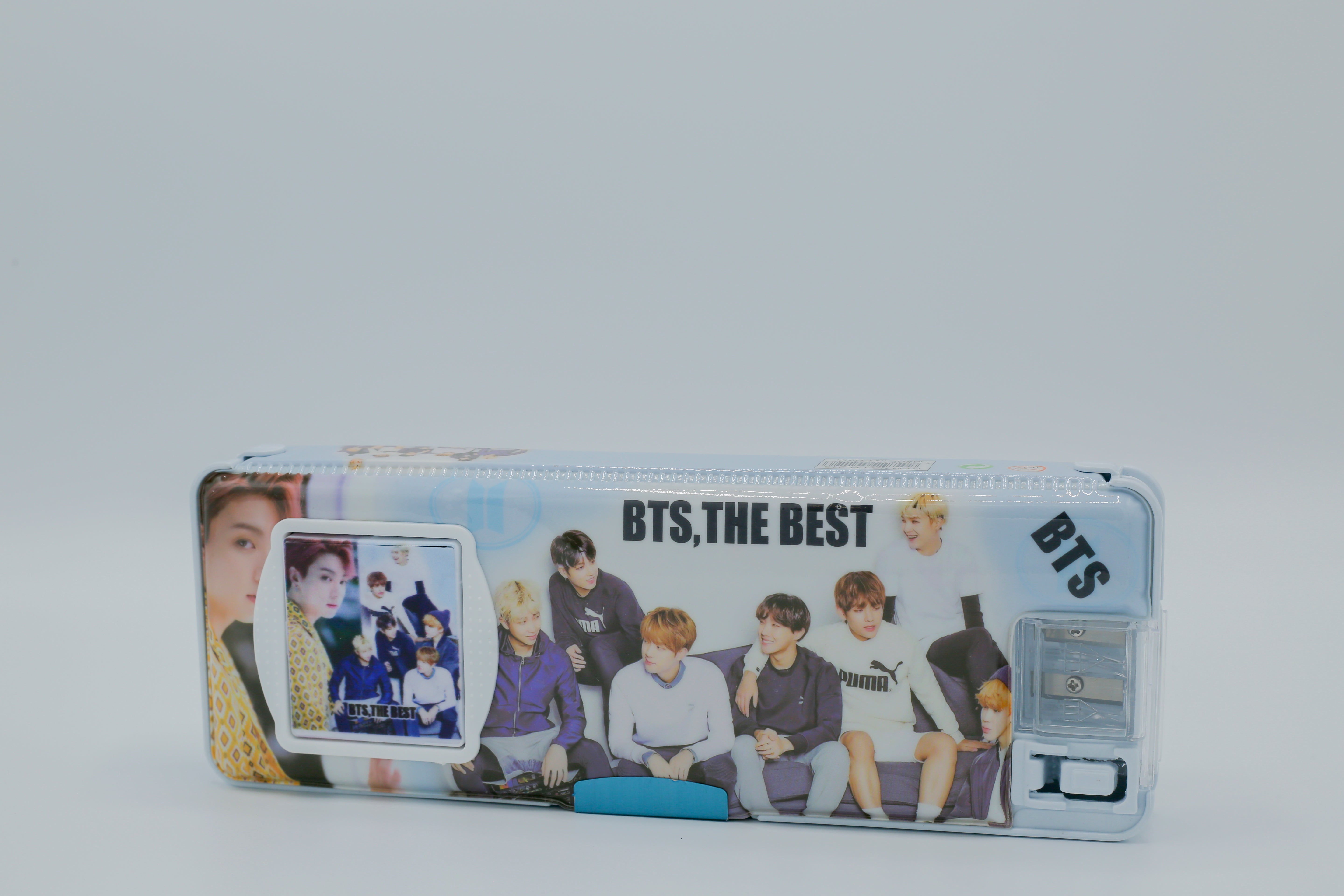 Pencil Box BTS Double Sided with calculator lamp light