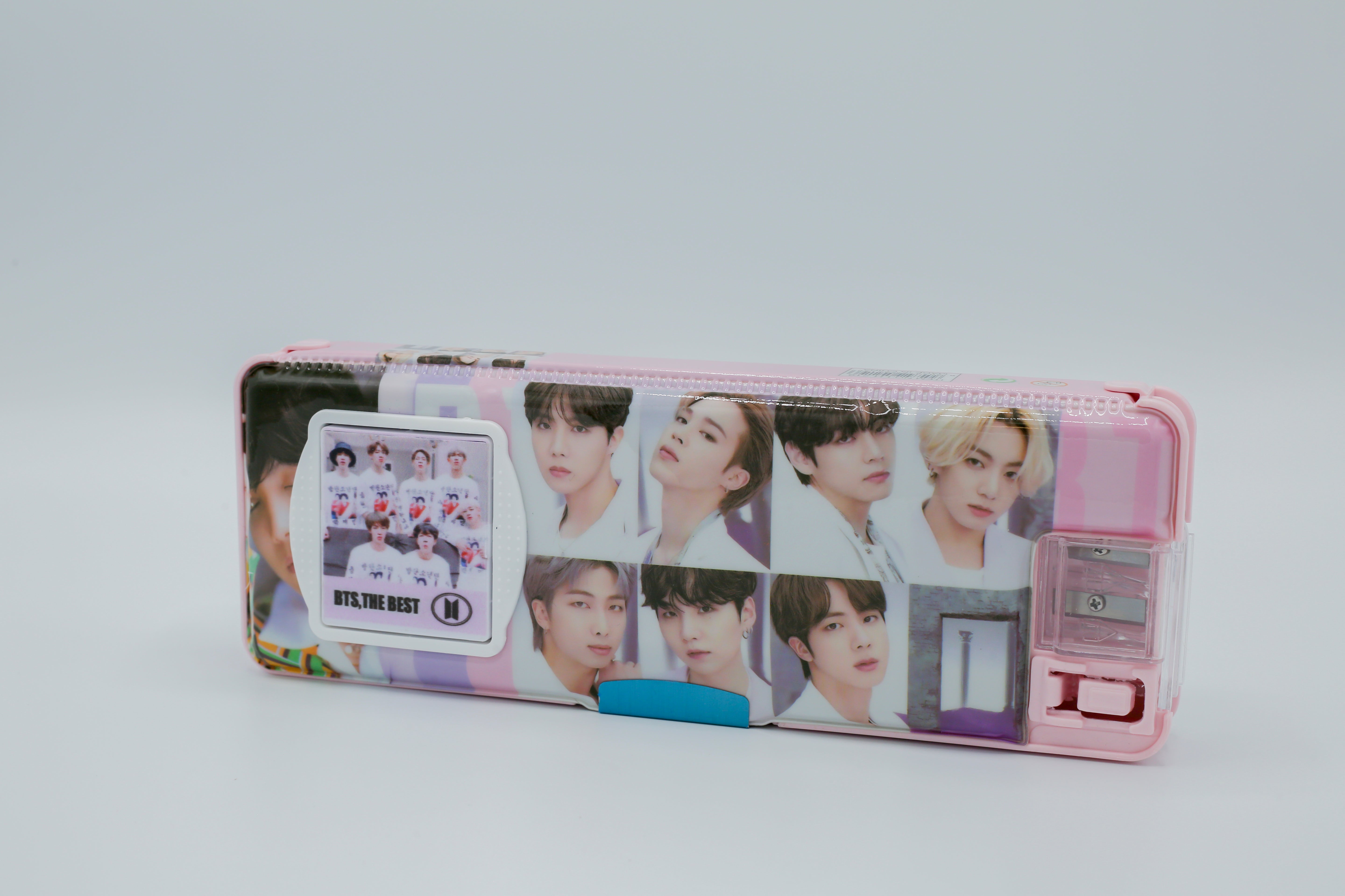 Pencil Box BTS Double Sided with calculator lamp light