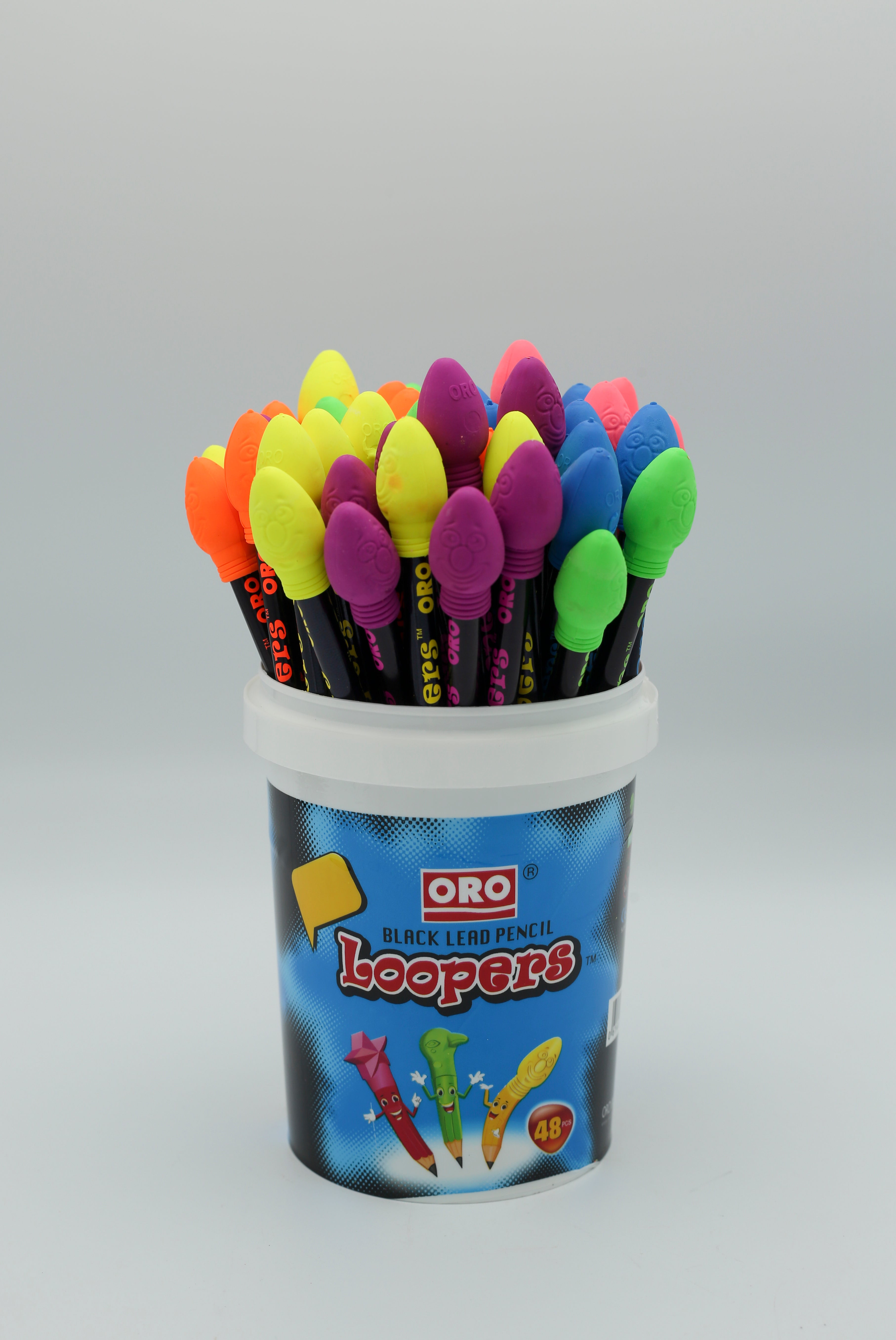 ORO Loopers Bulb Pencil Jar 24pc ORO-901JS