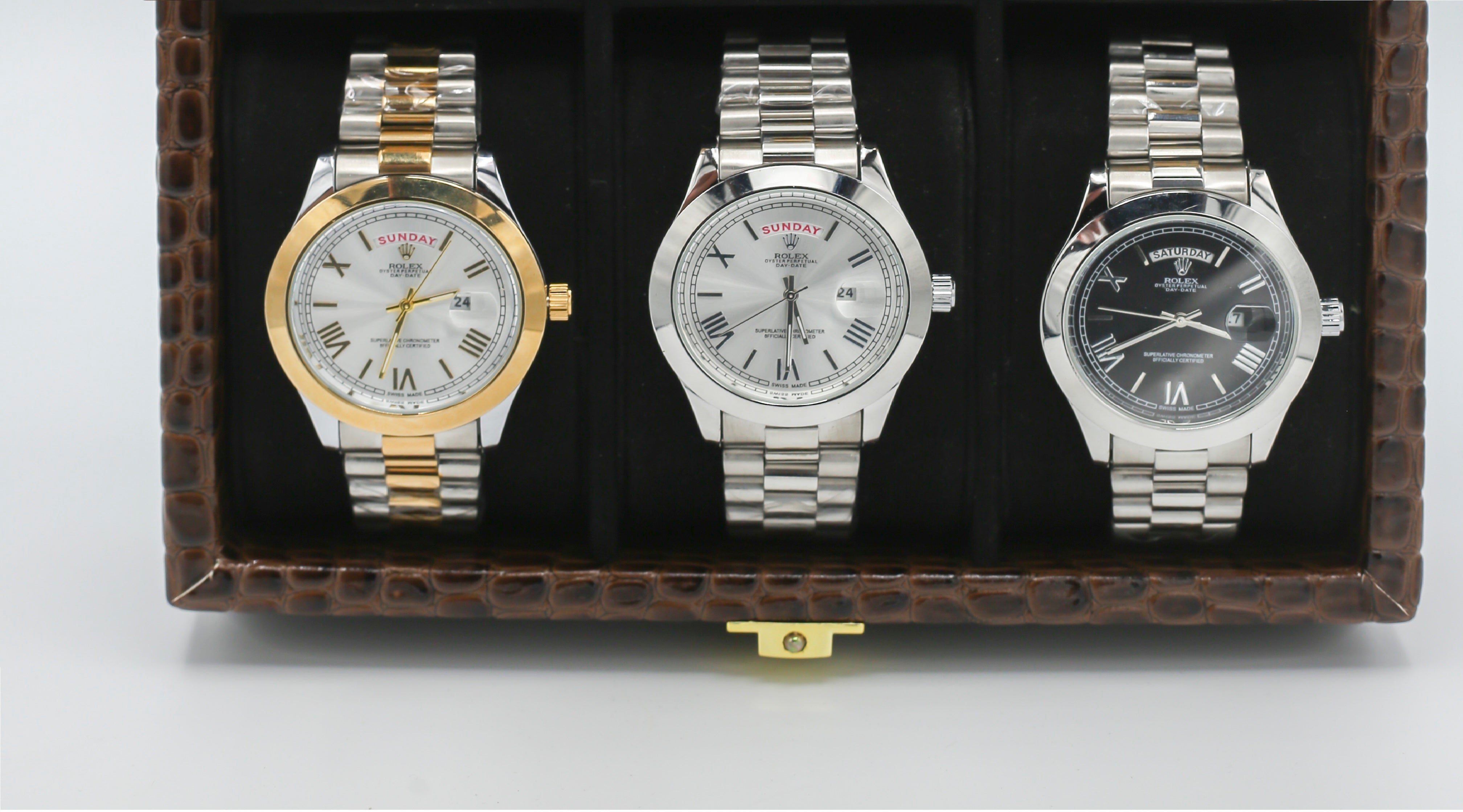 Rolex Oyster Perpetual Dail Stainless Steel Day Date Roman