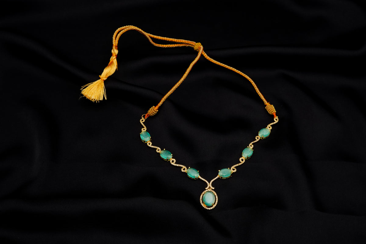 Stone Pendant with Earrings Set LS-53