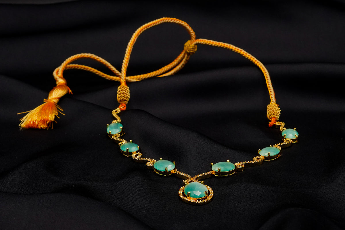Stone Pendant with Earrings Set LS-53