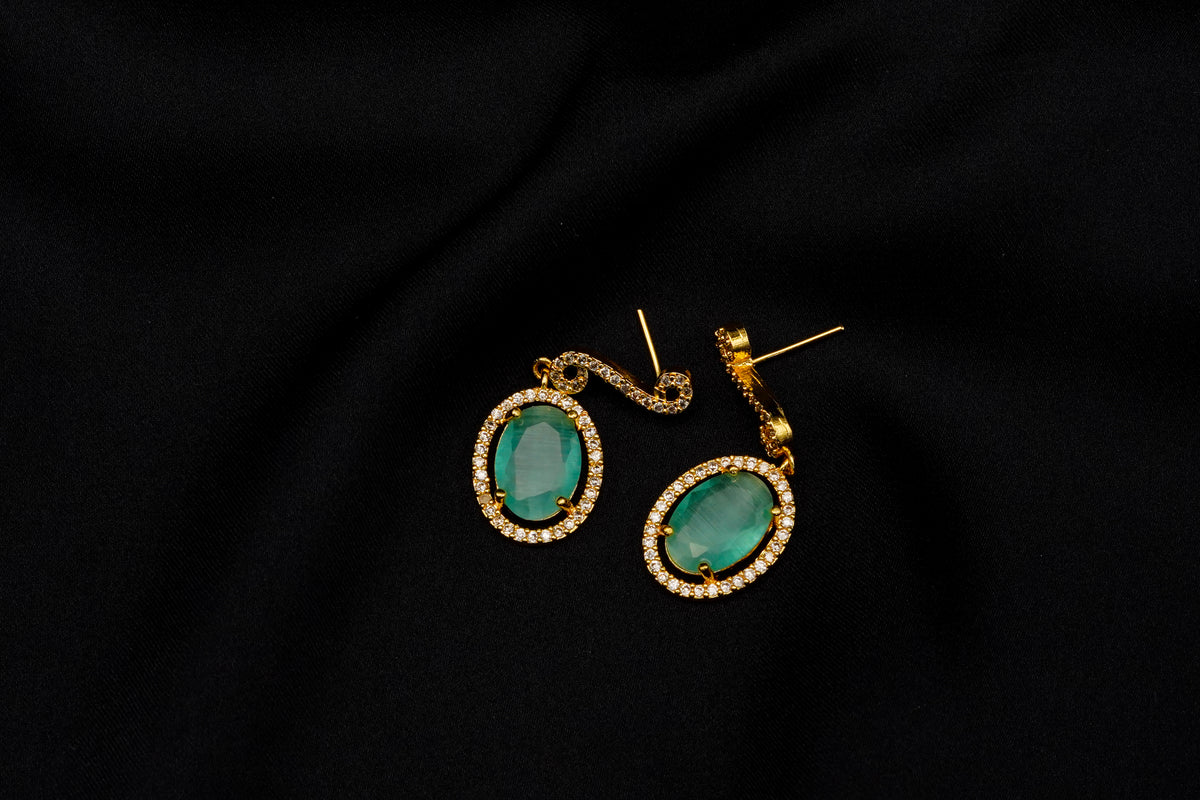 Stone Pendant with Earrings Set LS-53