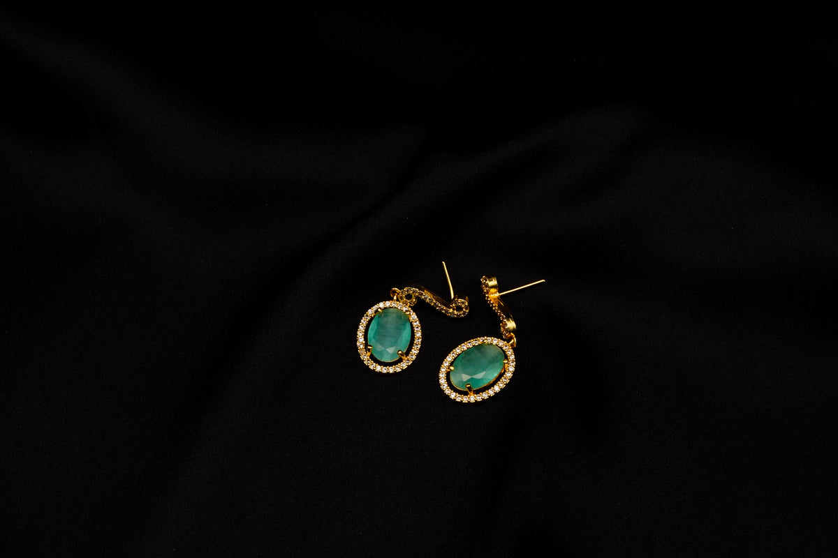 Stone Pendant with Earrings Set LS-53