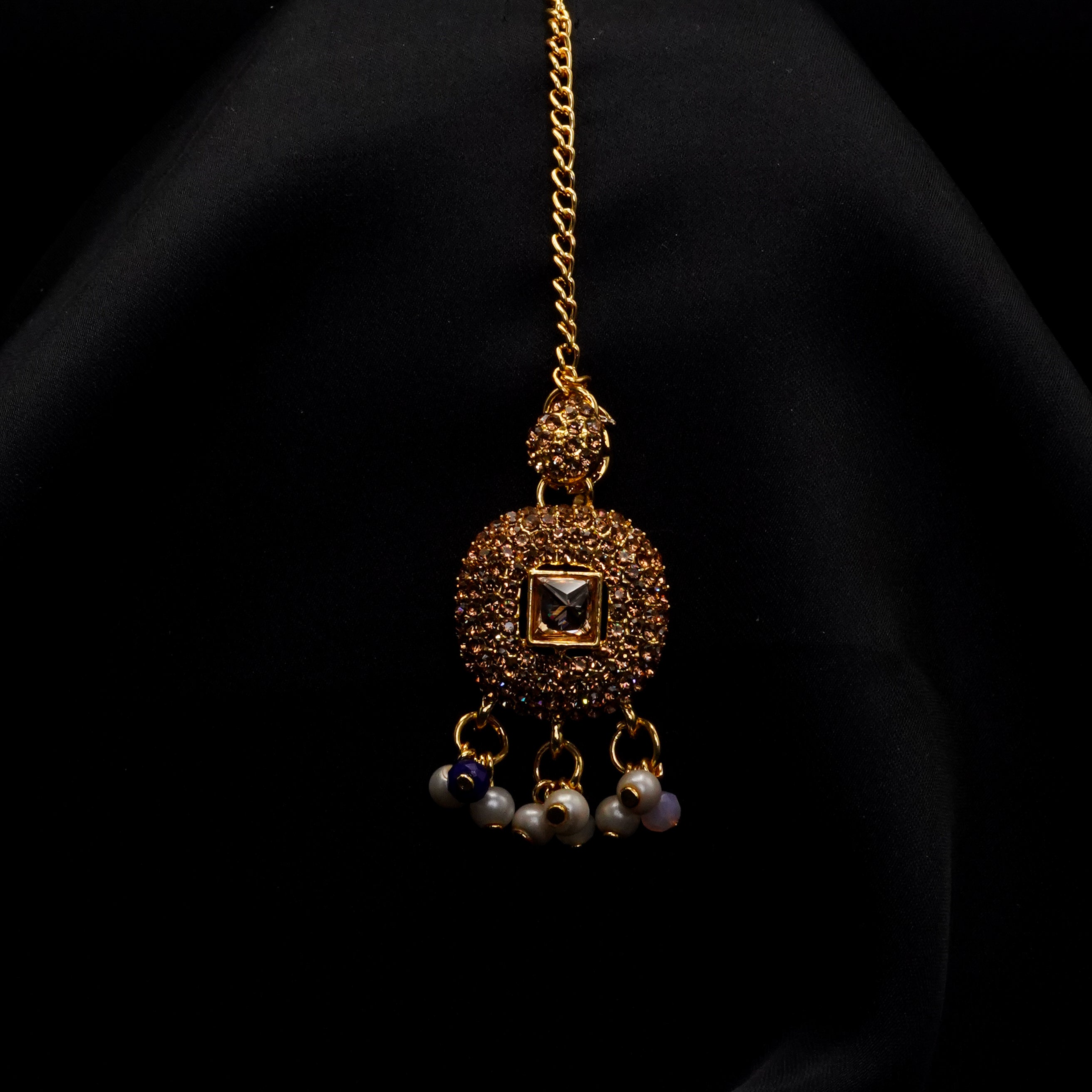 Golden with Multiple Stone Jewellery Set JS-02