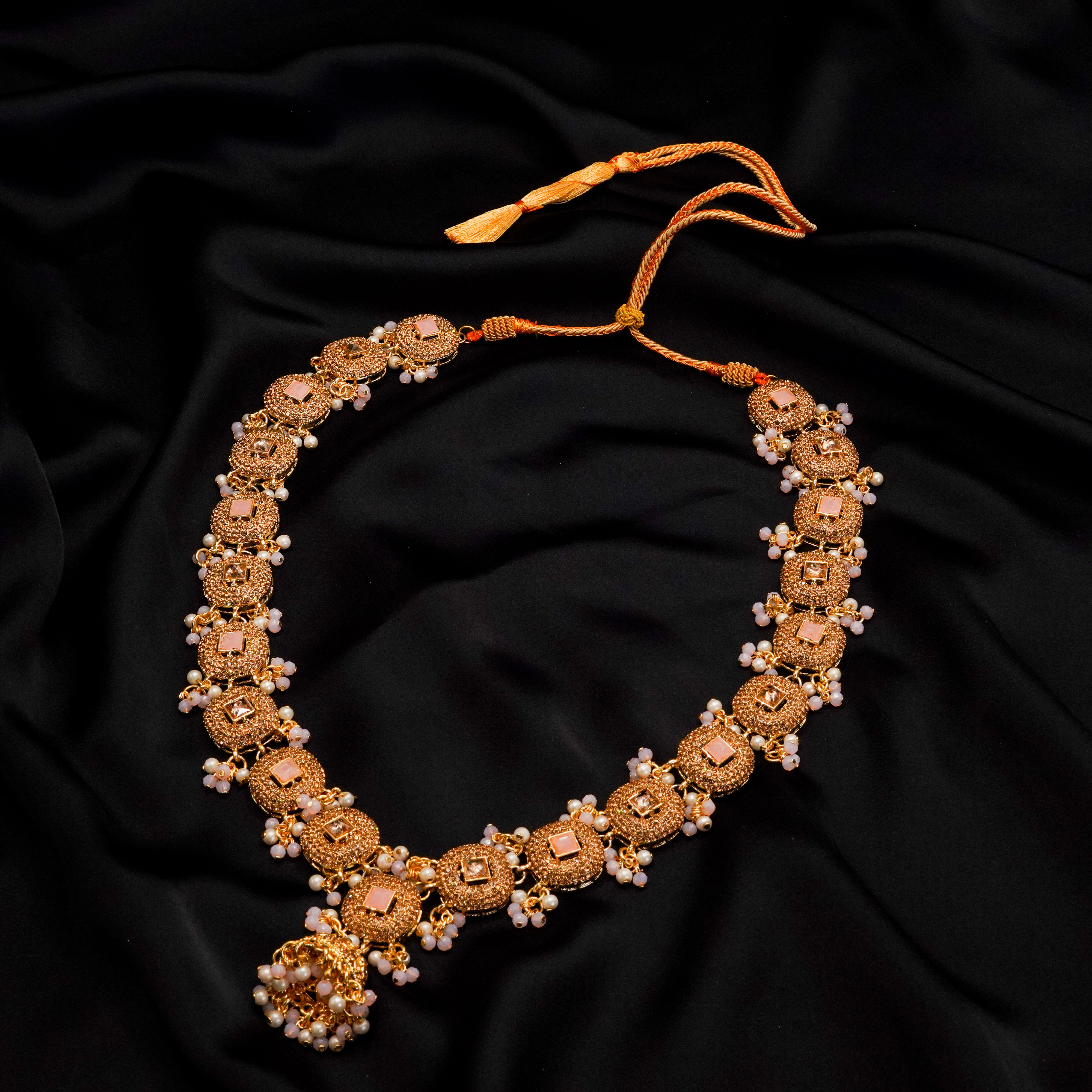 Golden with Multiple Stone Jewellery Set JS-02