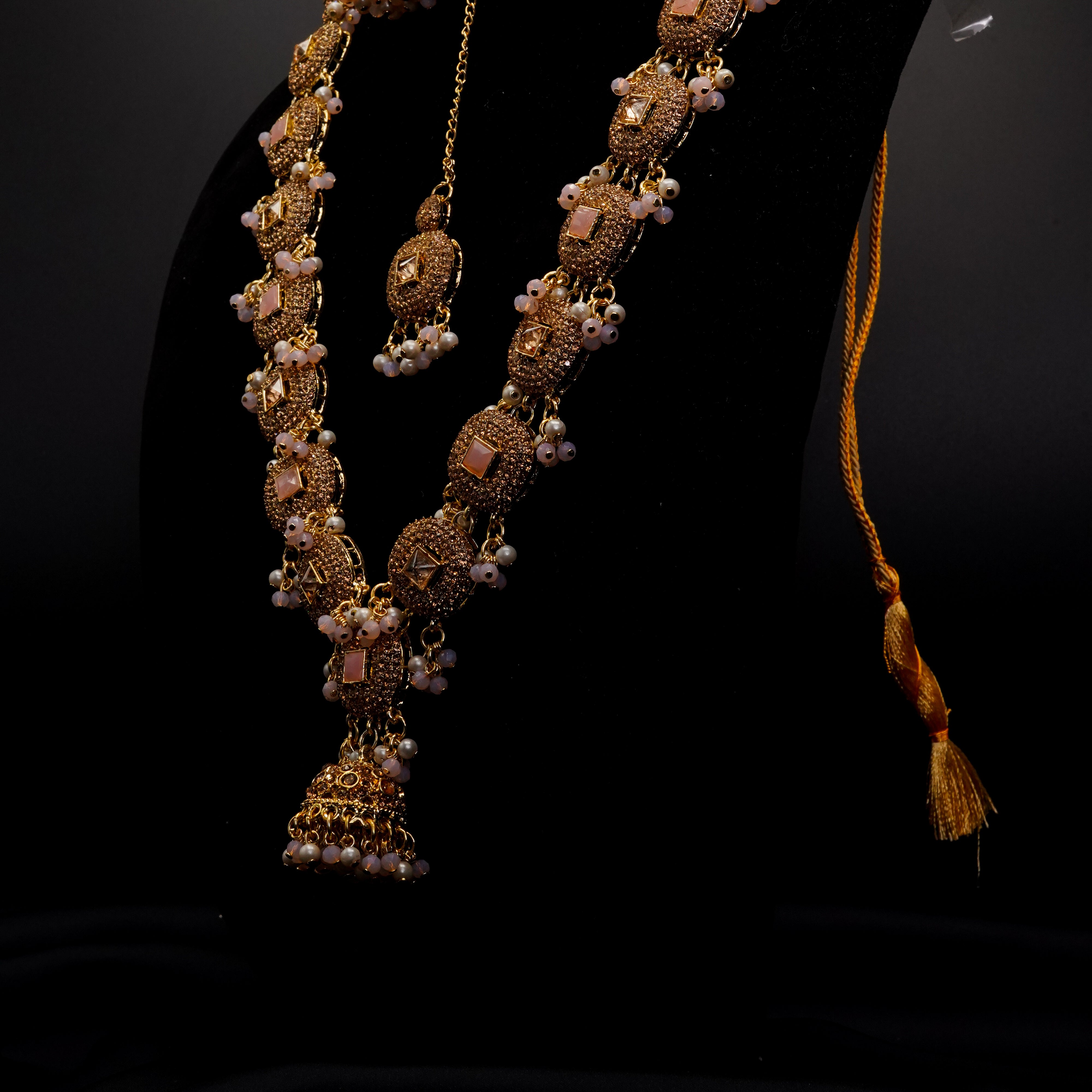 Golden with Multiple Stone Jewellery Set JS-02
