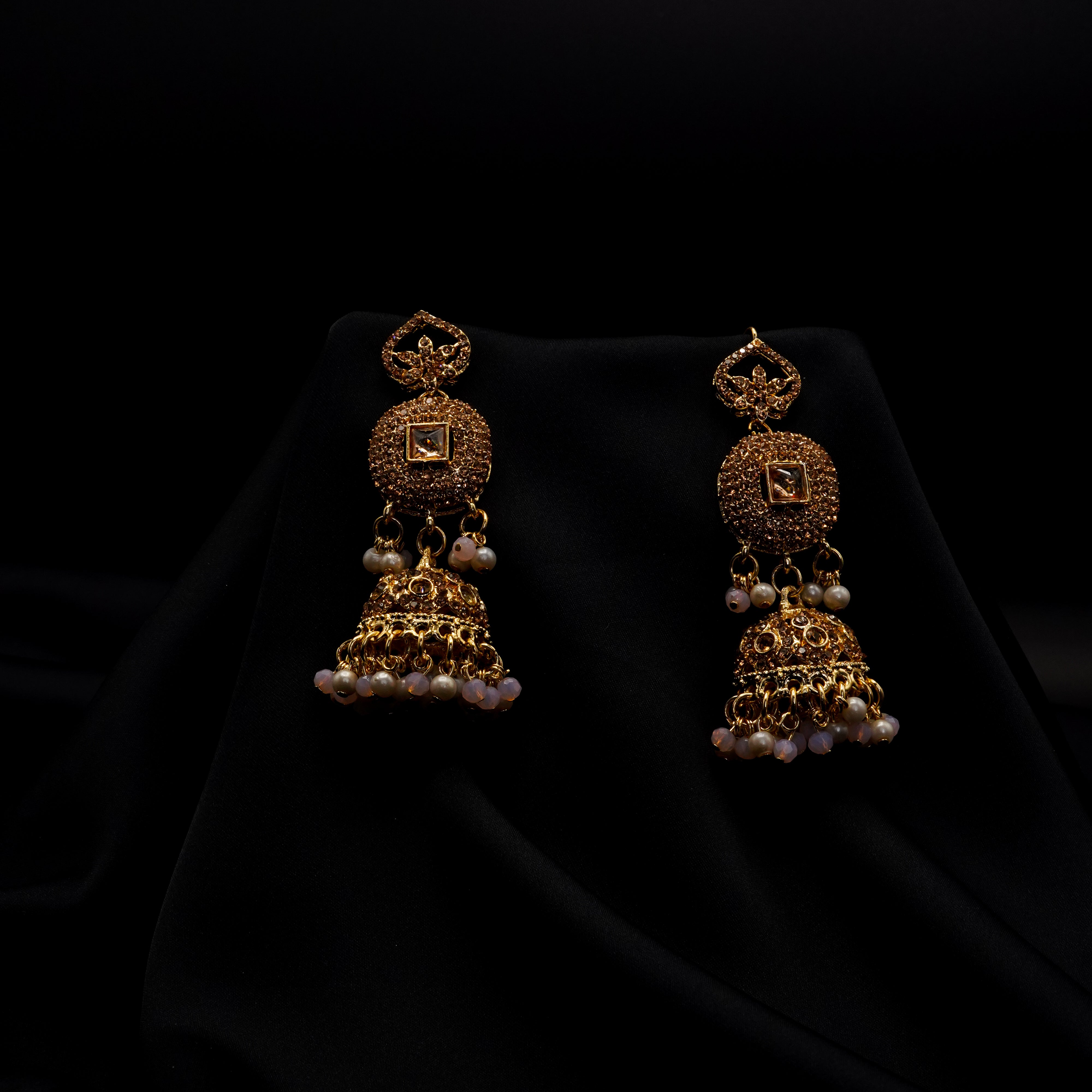 Golden with Multiple Stone Jewellery Set JS-02