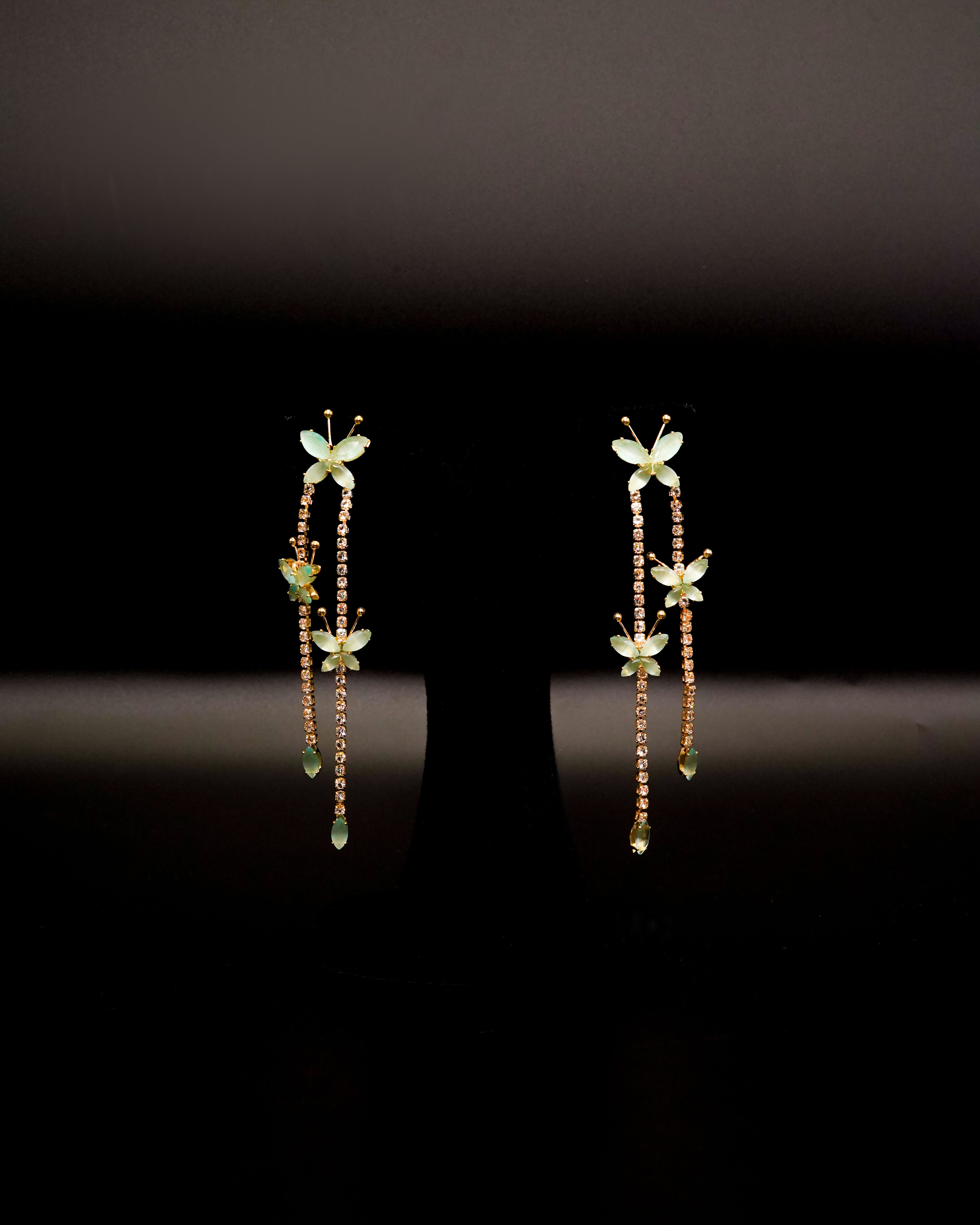 Golden Drop Butterfly Design Earring E-4