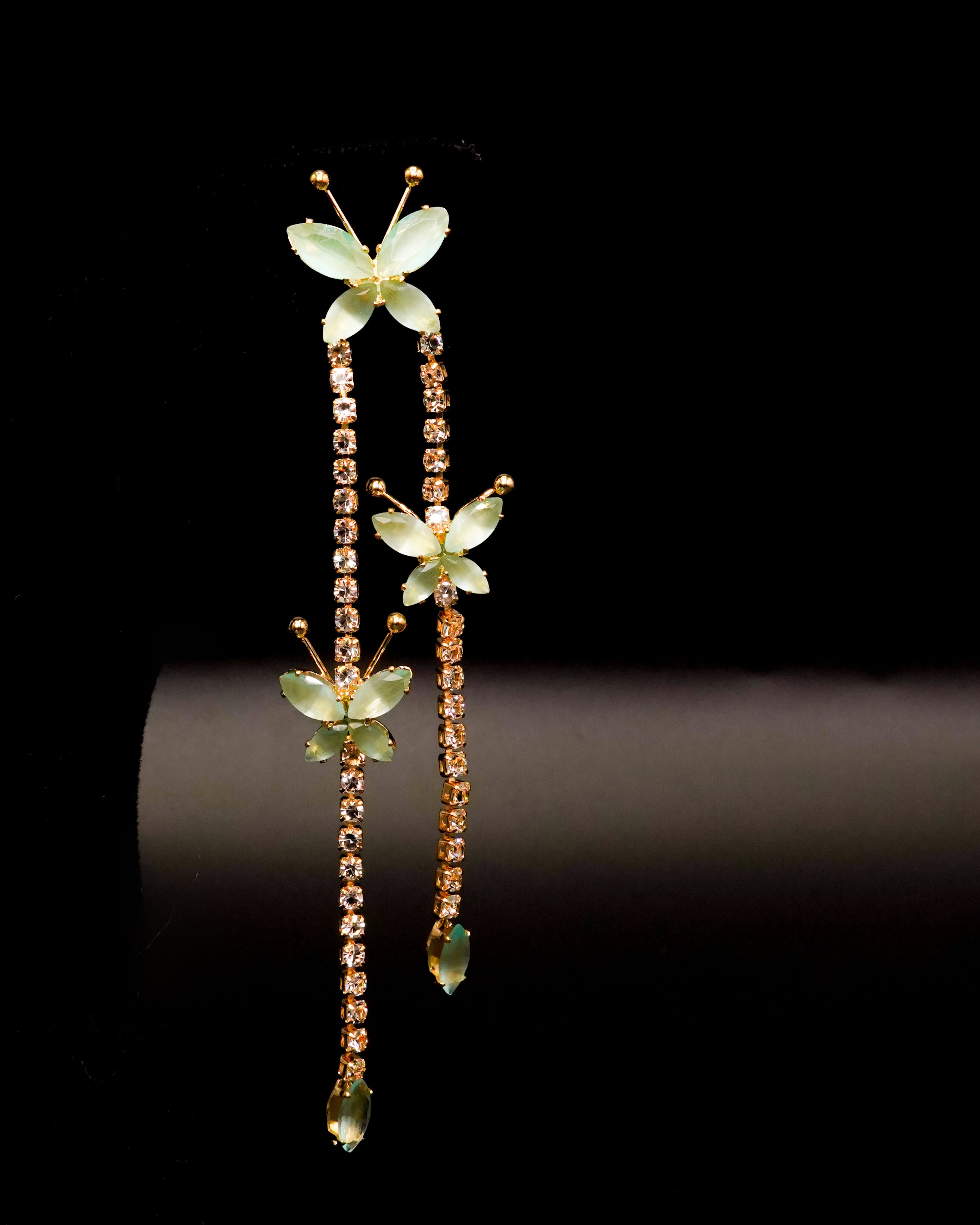 Golden Drop Butterfly Design Earring E-4
