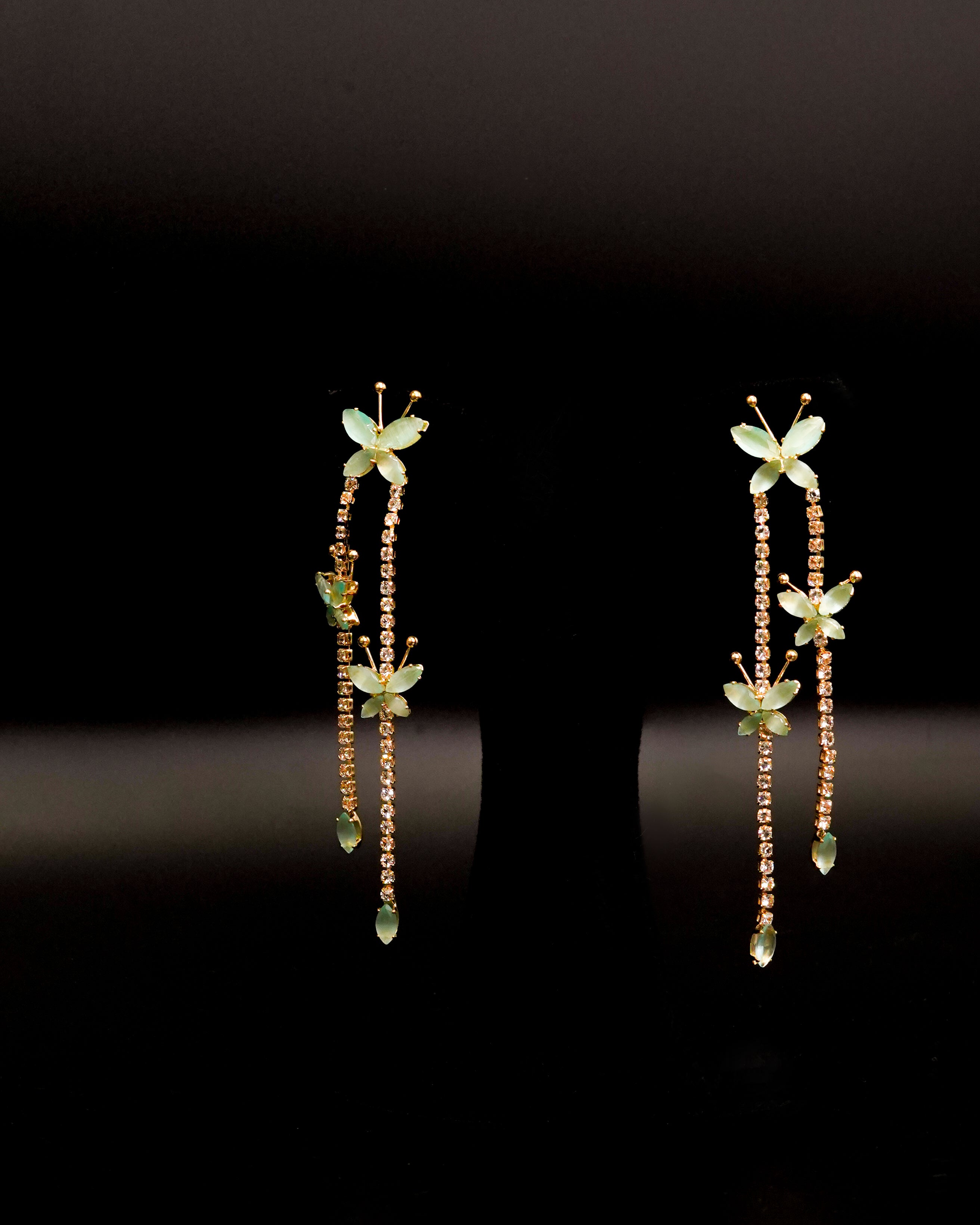 Golden Drop Butterfly Design Earring E-4