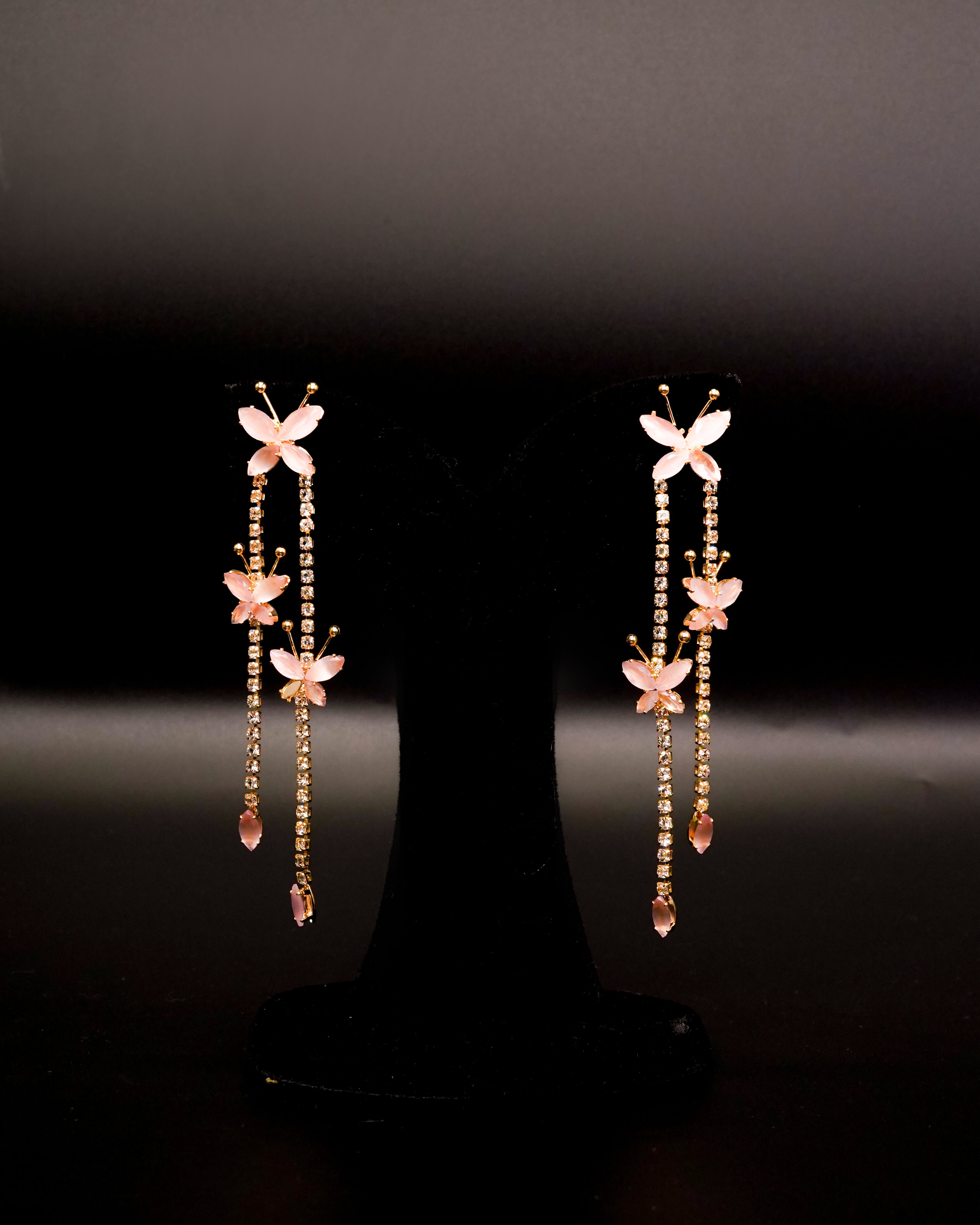 Golden Drop Butterfly Design Earring E-4