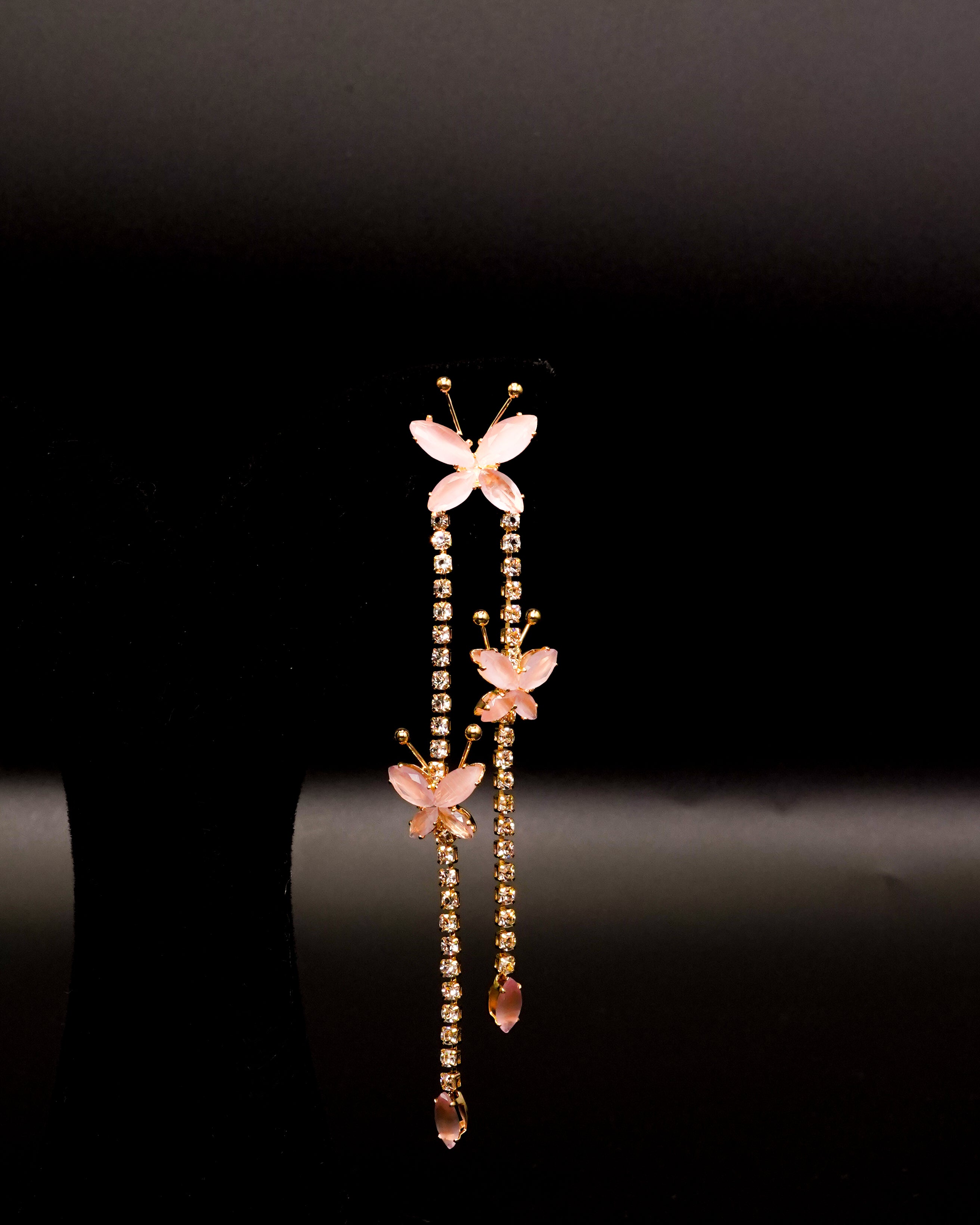 Golden Drop Butterfly Design Earring E-4