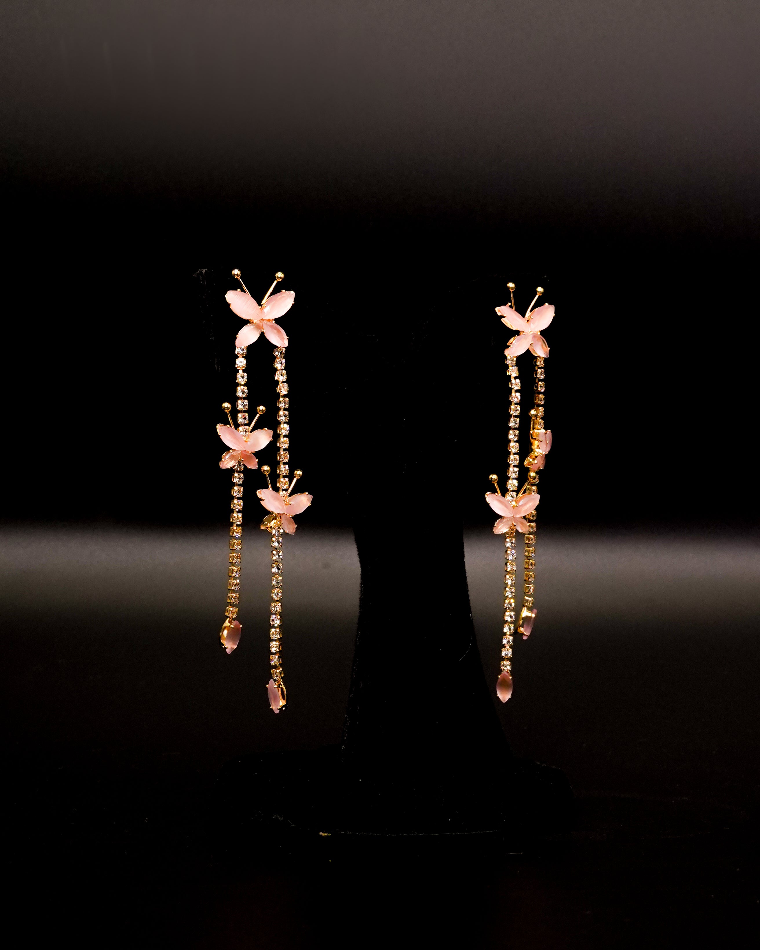 Golden Drop Butterfly Design Earring E-4