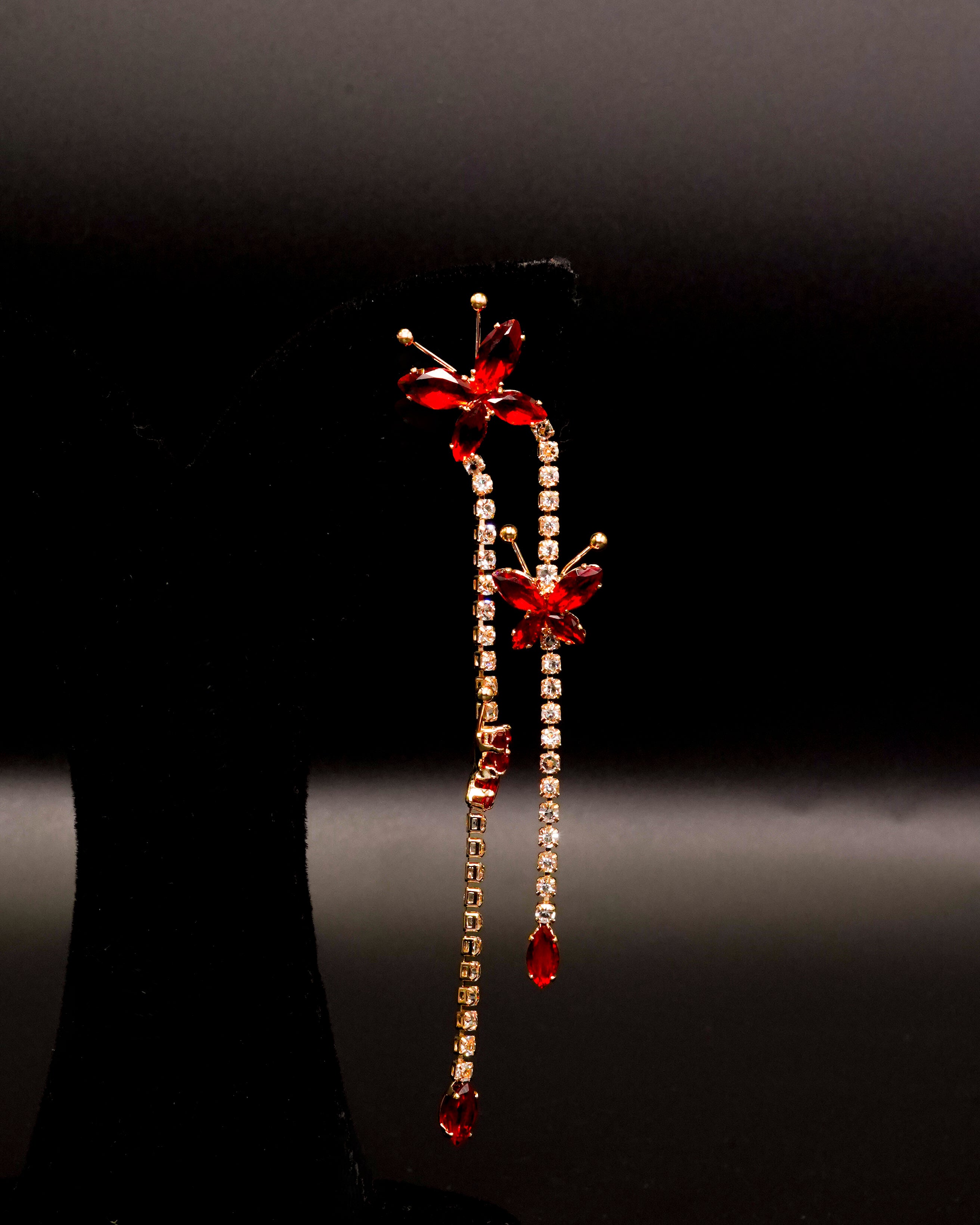 Golden Drop Butterfly Design Earring E-4