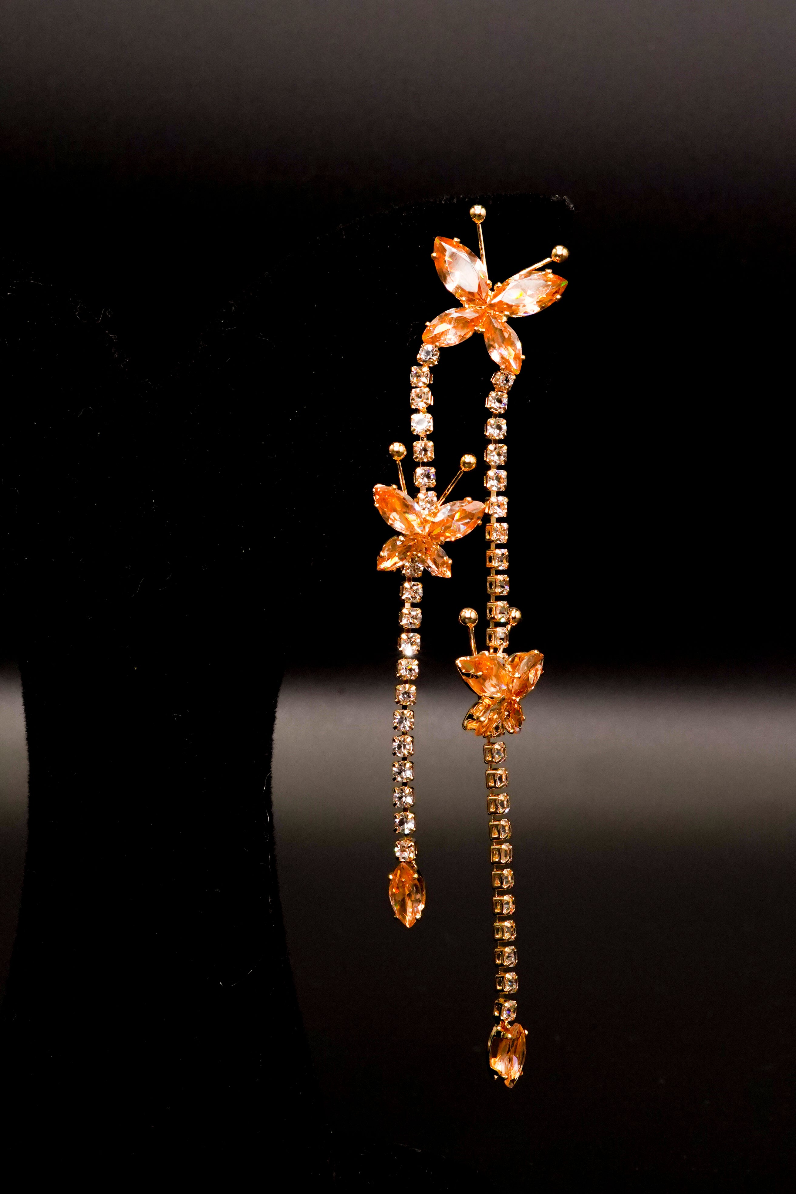 Golden Drop Butterfly Design Earring E-4