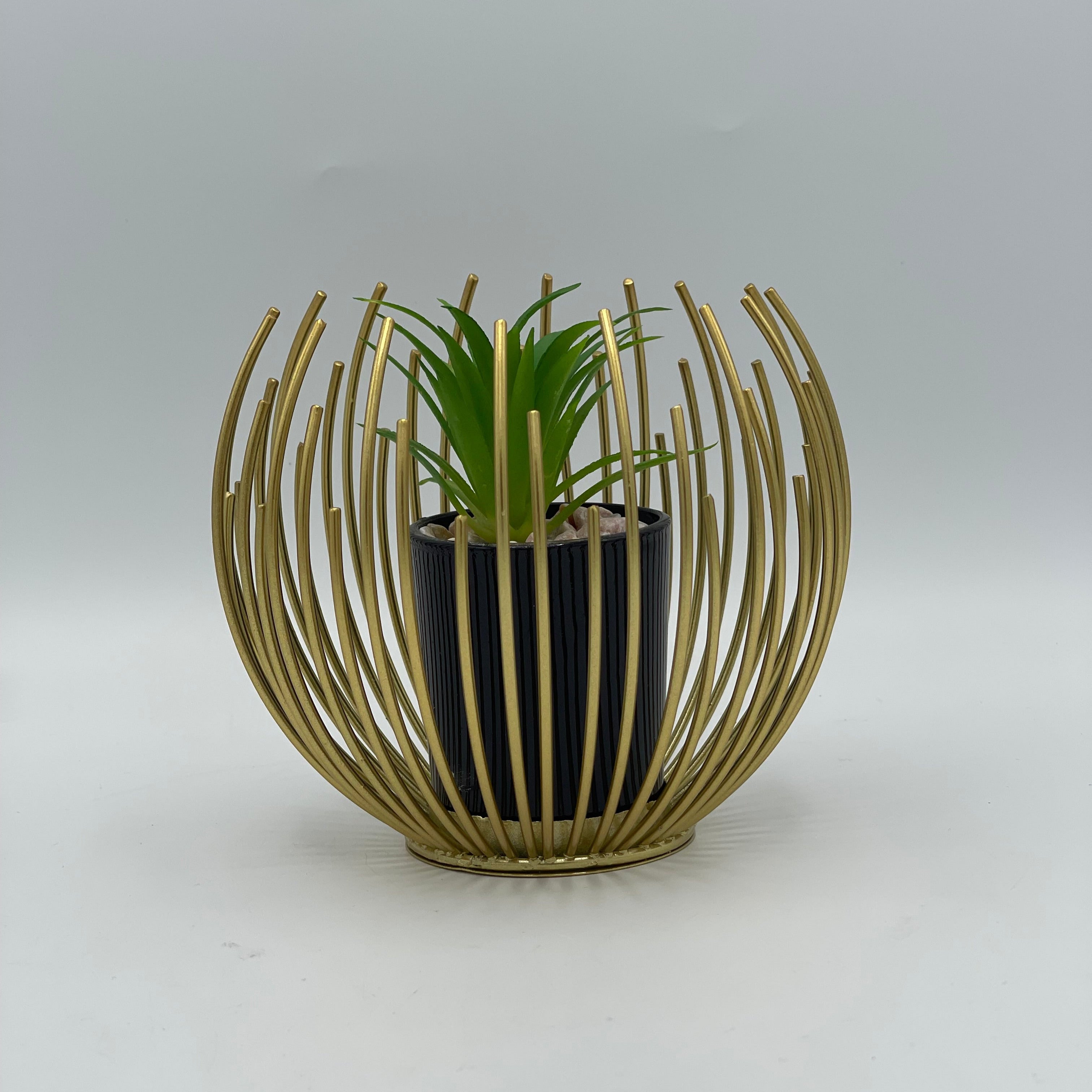 Home Decor Metal Alloy Sphere Planter Small RK 2 Size (5x5)