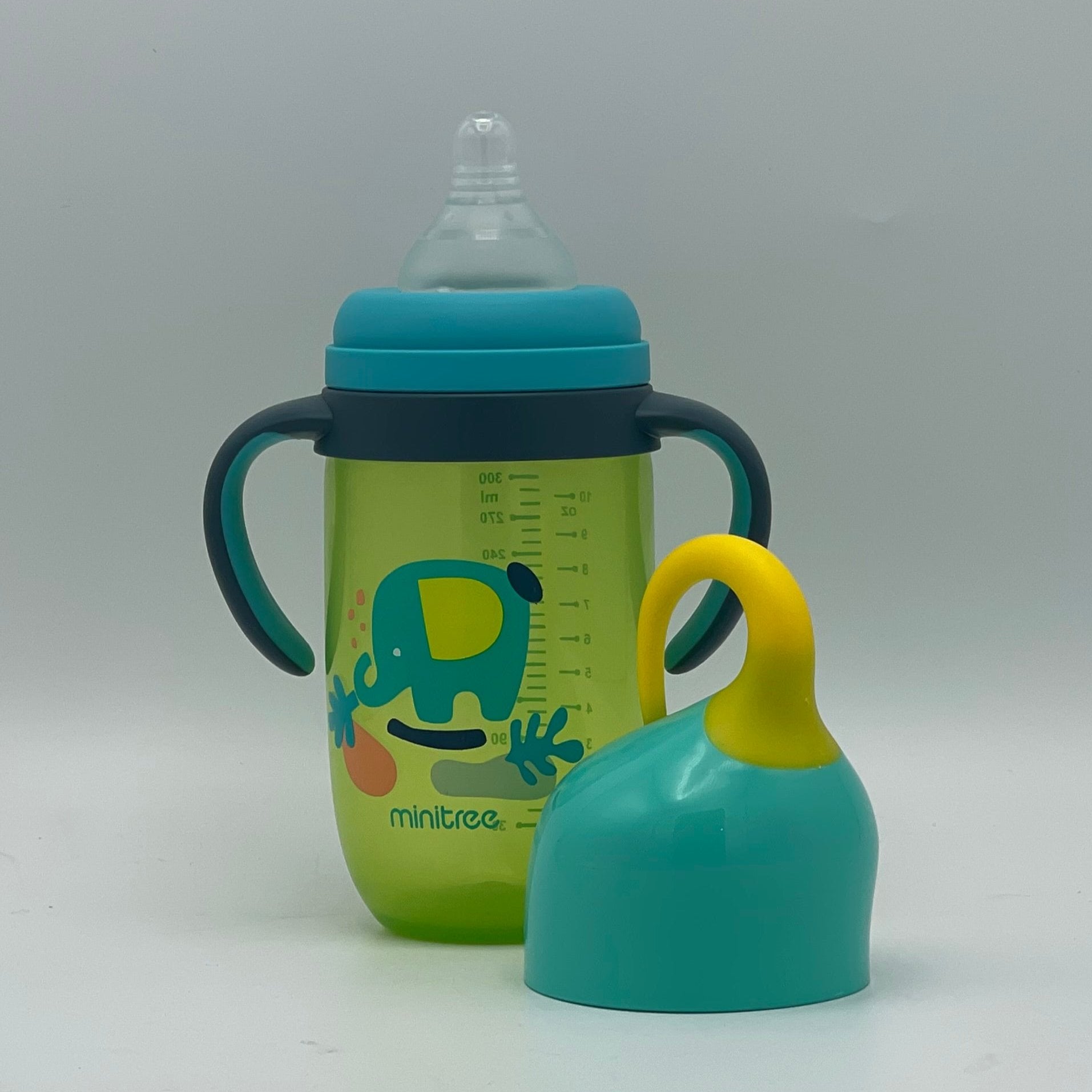 Minitree Wide Neck Feeding Bottle With Handle 300 ml 6 month+ BF-1