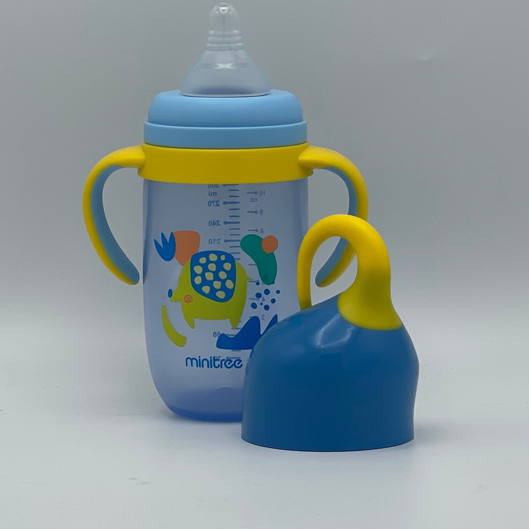 Minitree Wide Neck Feeding Bottle With Handle 300 ml 6 month+ BF-1