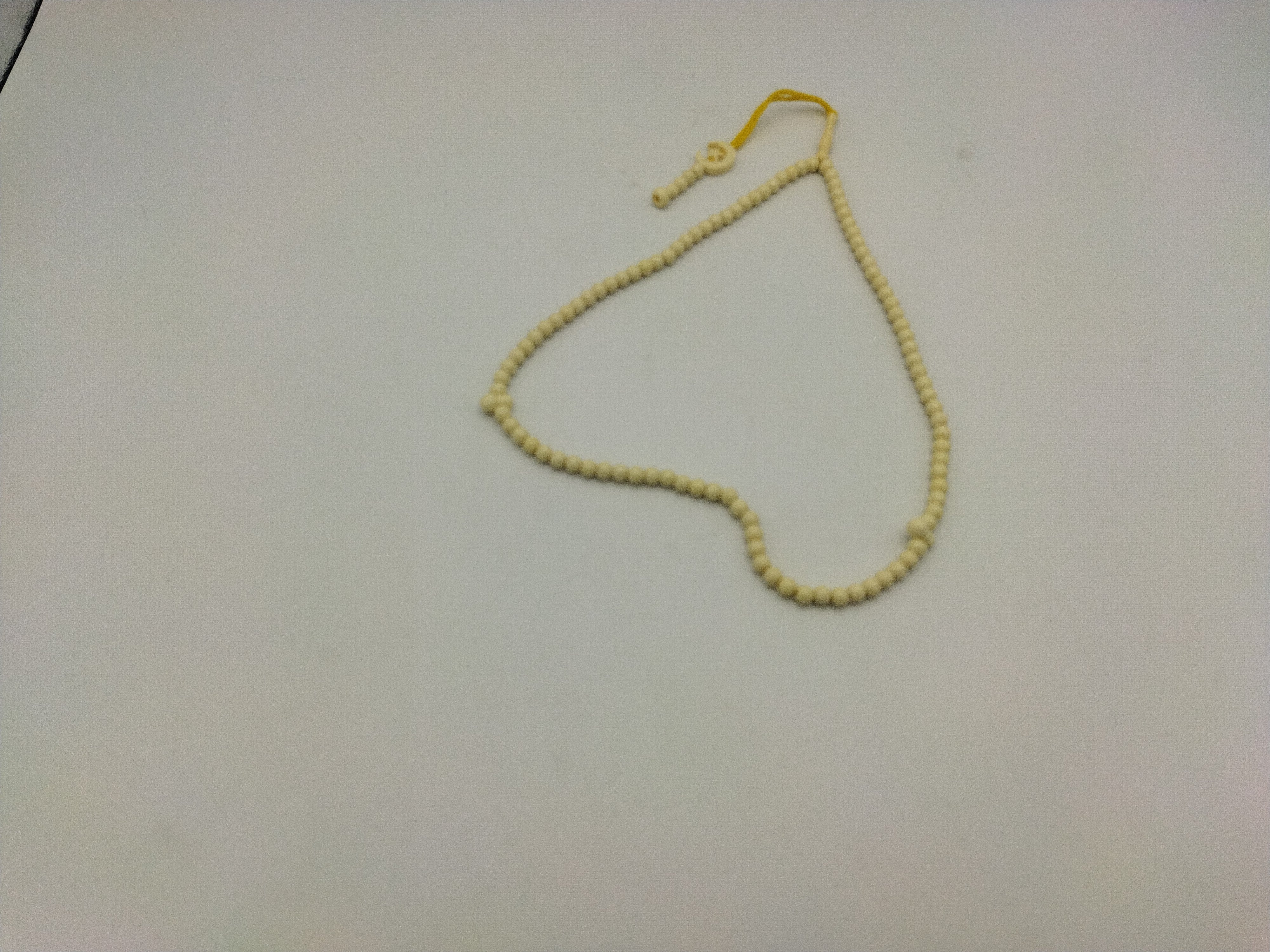 Plastic Tasbih 100 Beads White Colour 12 pc