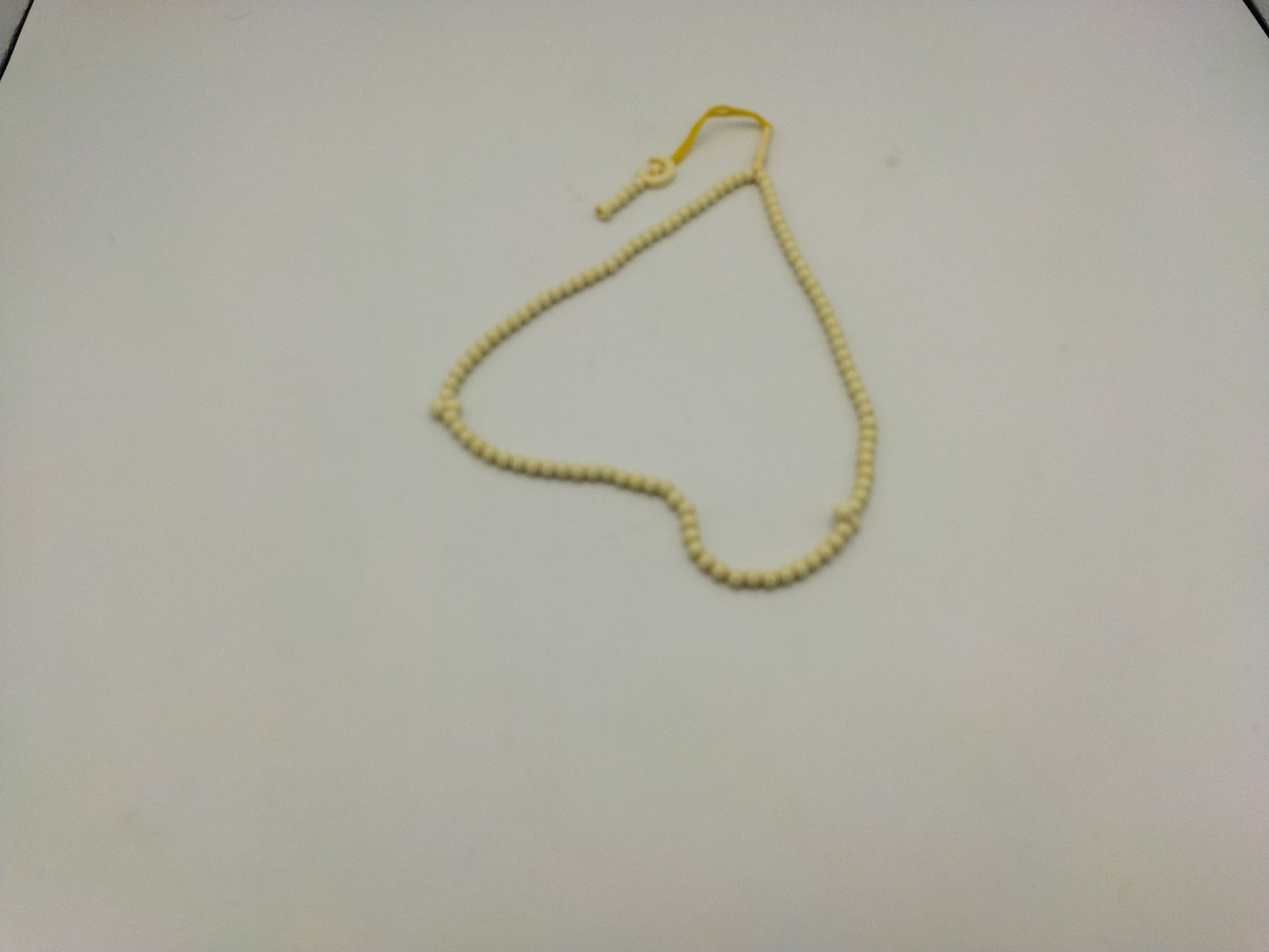 Plastic Tasbih 100 Beads White Colour 12 pc