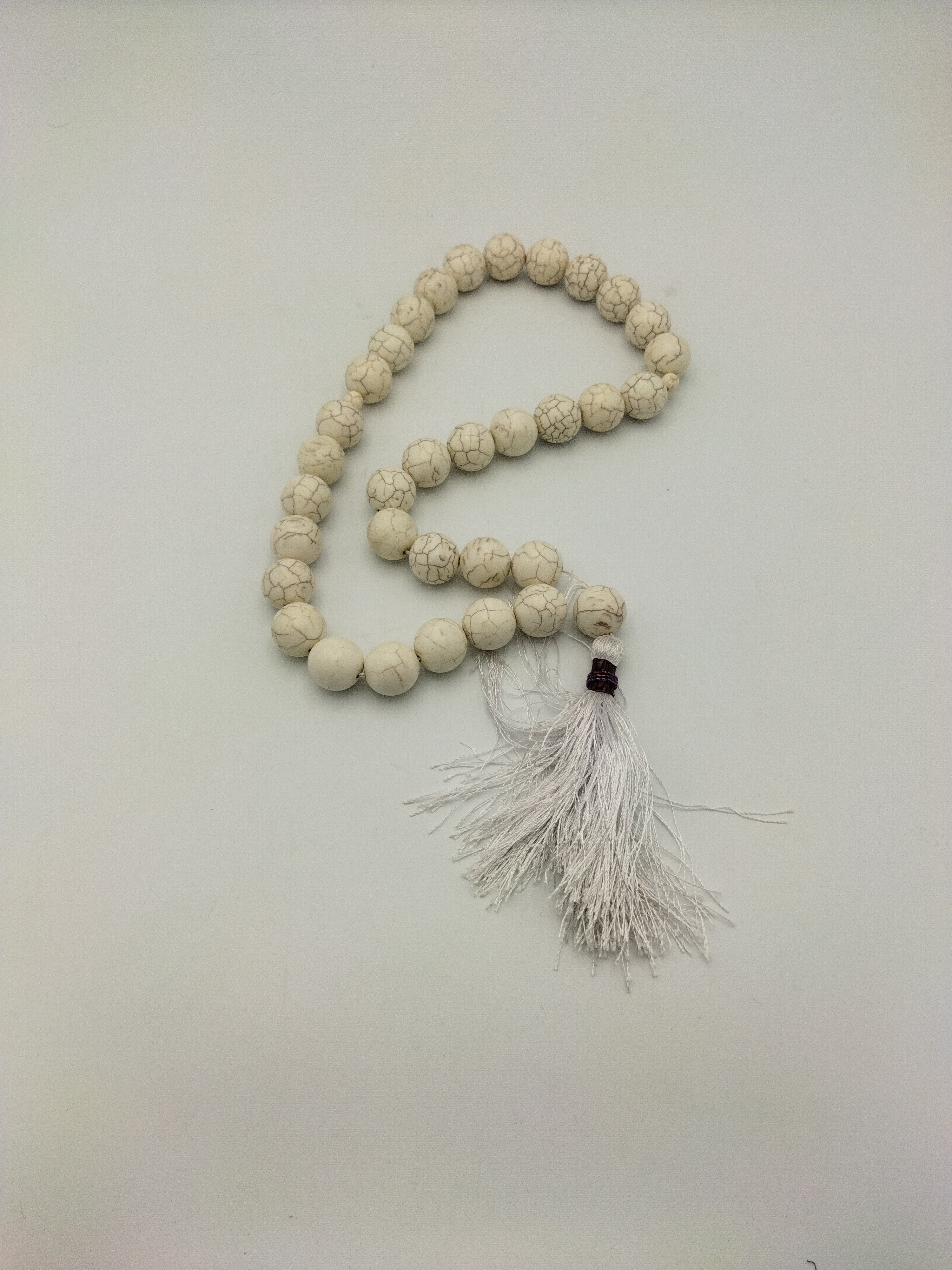 White Firoza Stone Tasbih 33 Beads 20 mm