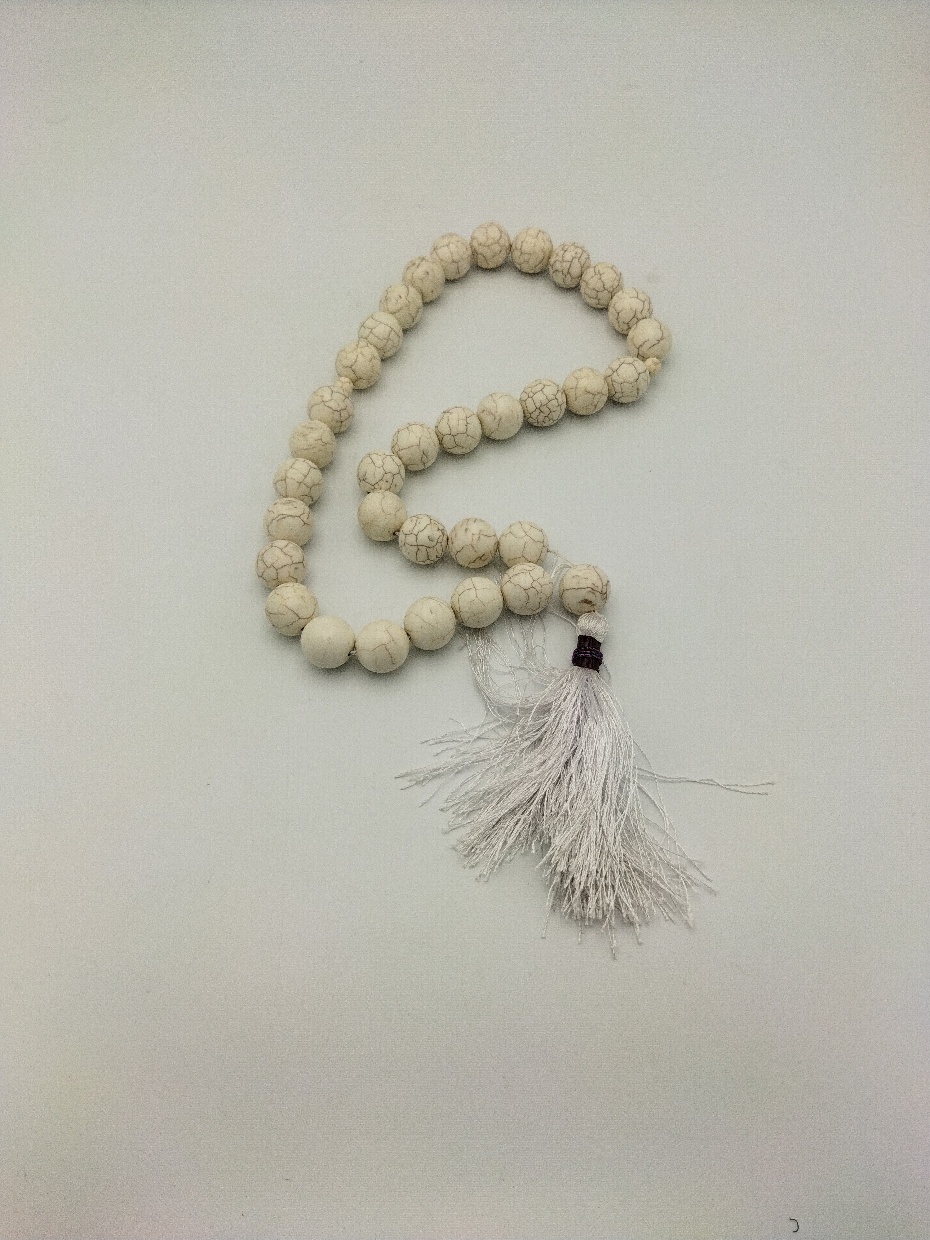 White Firoza Stone Tasbih 33 Beads 20 mm