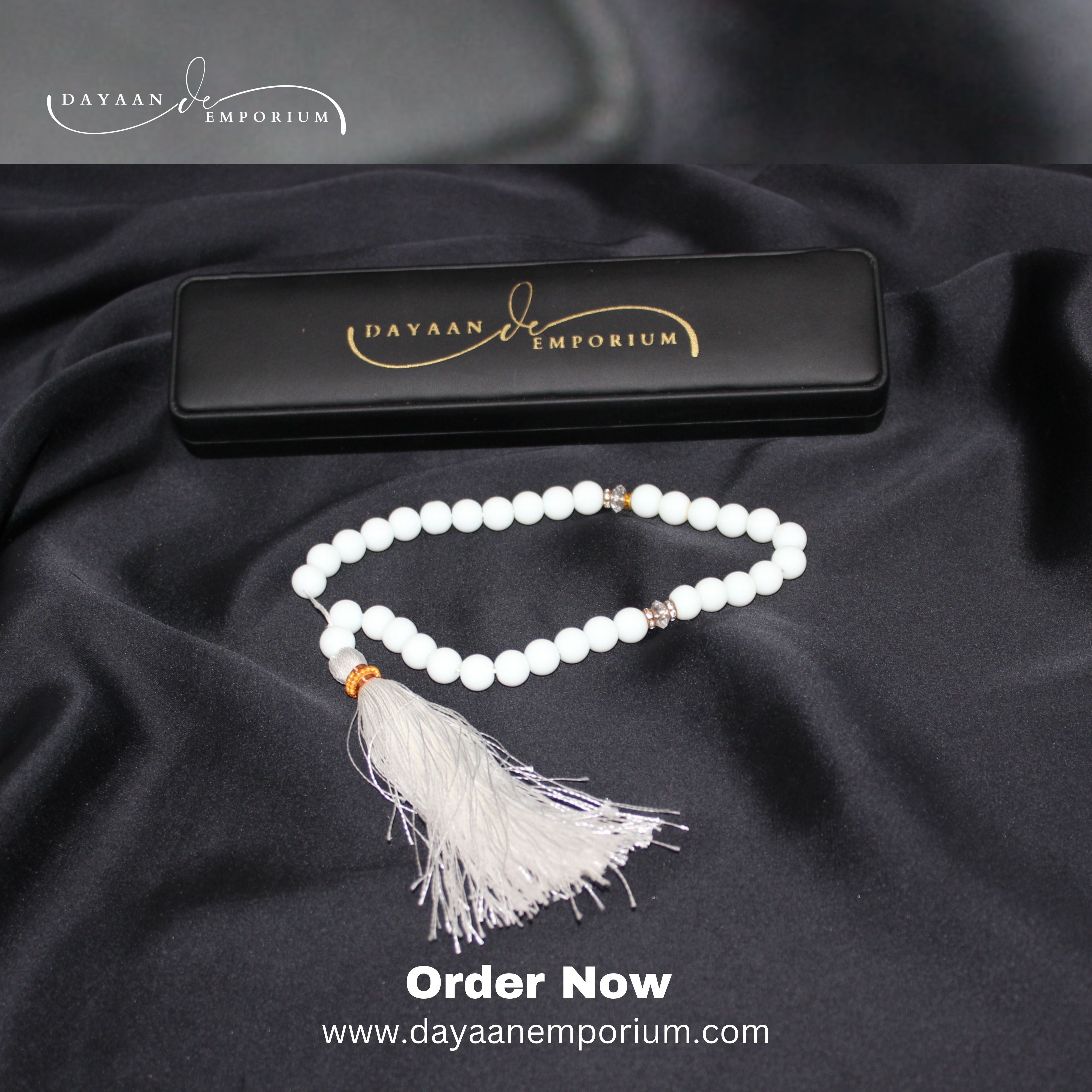 White Marble Tasbeeh 33 Beads 12 pc