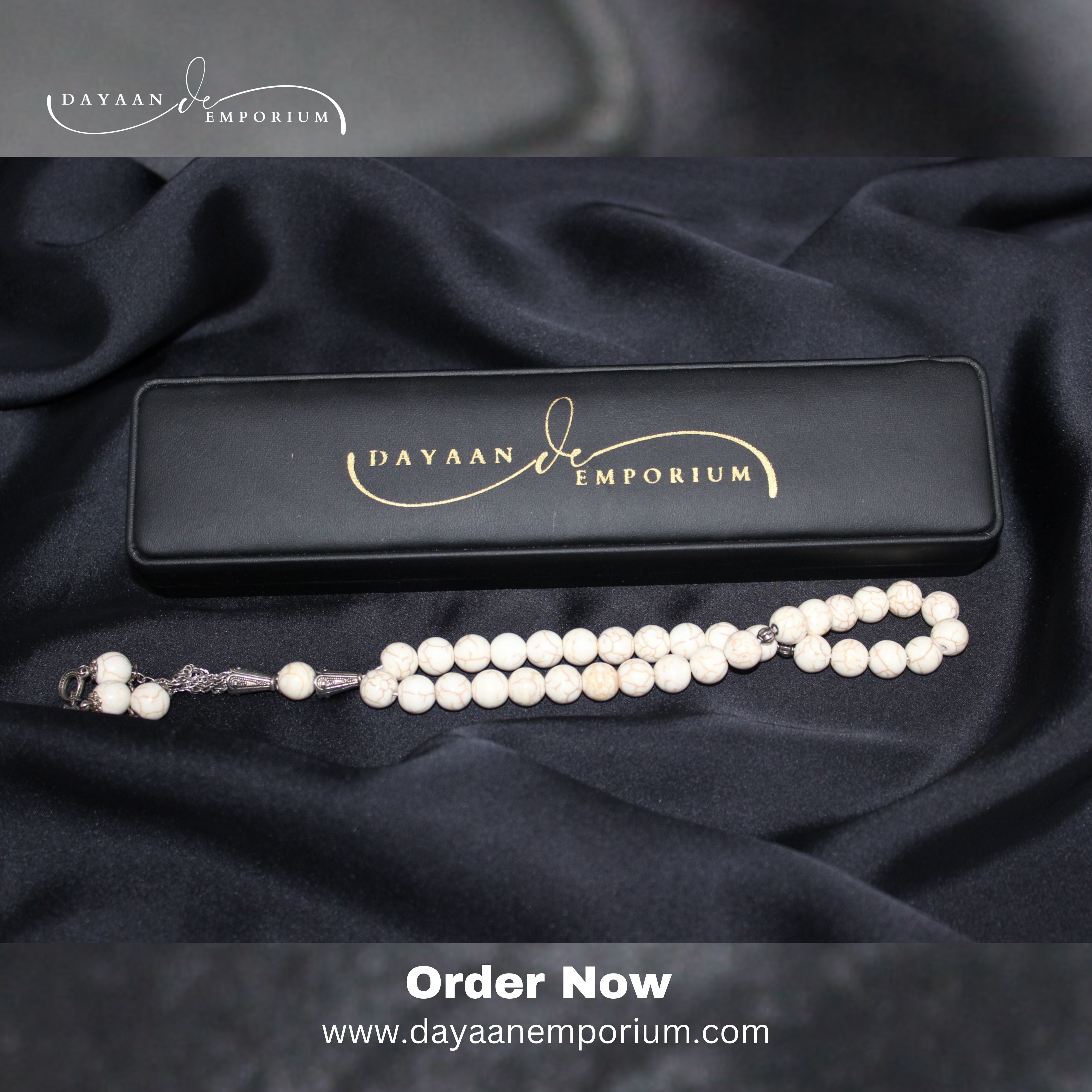 White Feroza Stone Tasbih 33 Beads